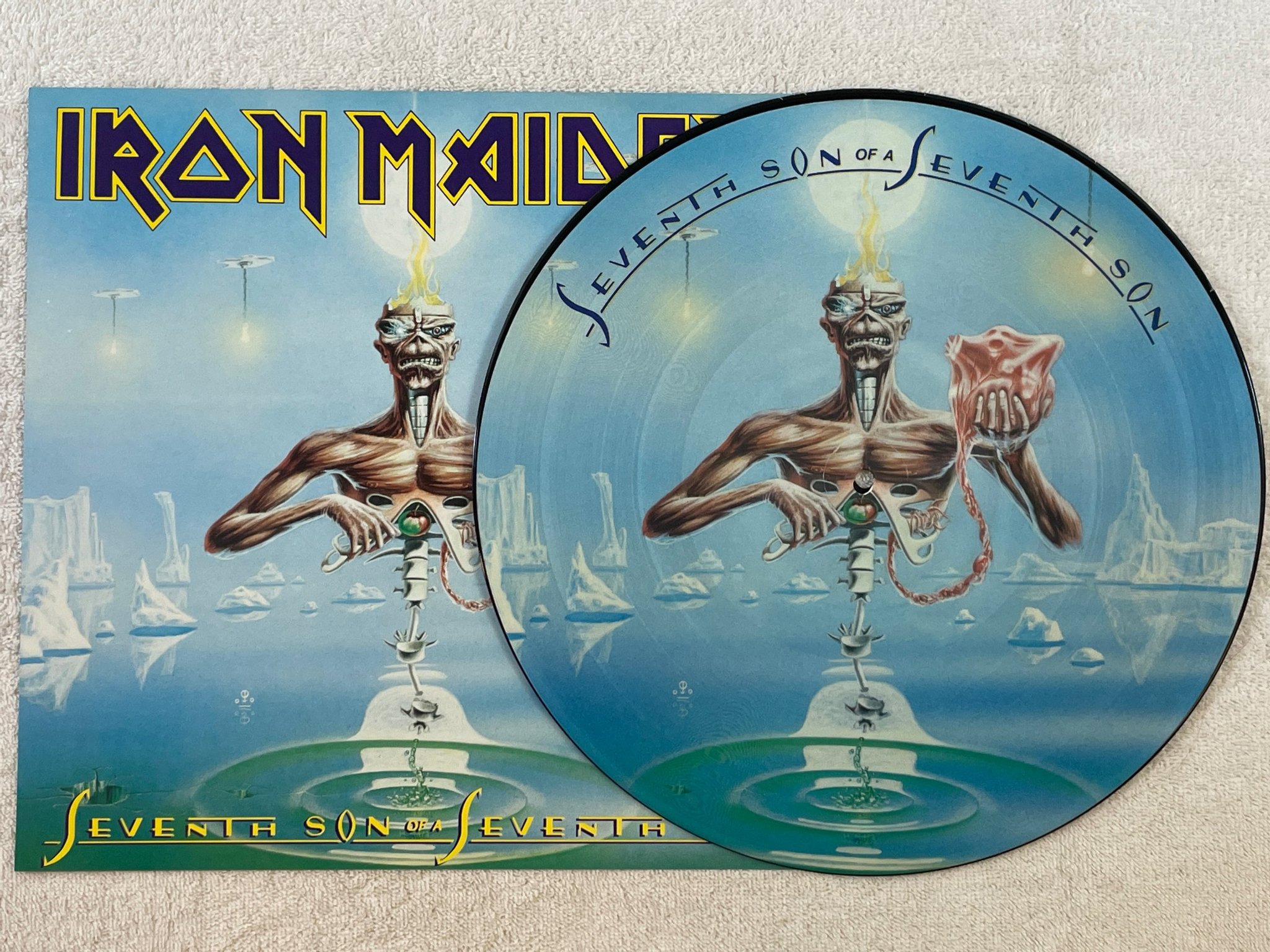Omslagsbild för skivan IRON MAIDEN Seventh Son Of A Seventh Son PICTURE DISC UK EMI EMDP 1006 ** rare *