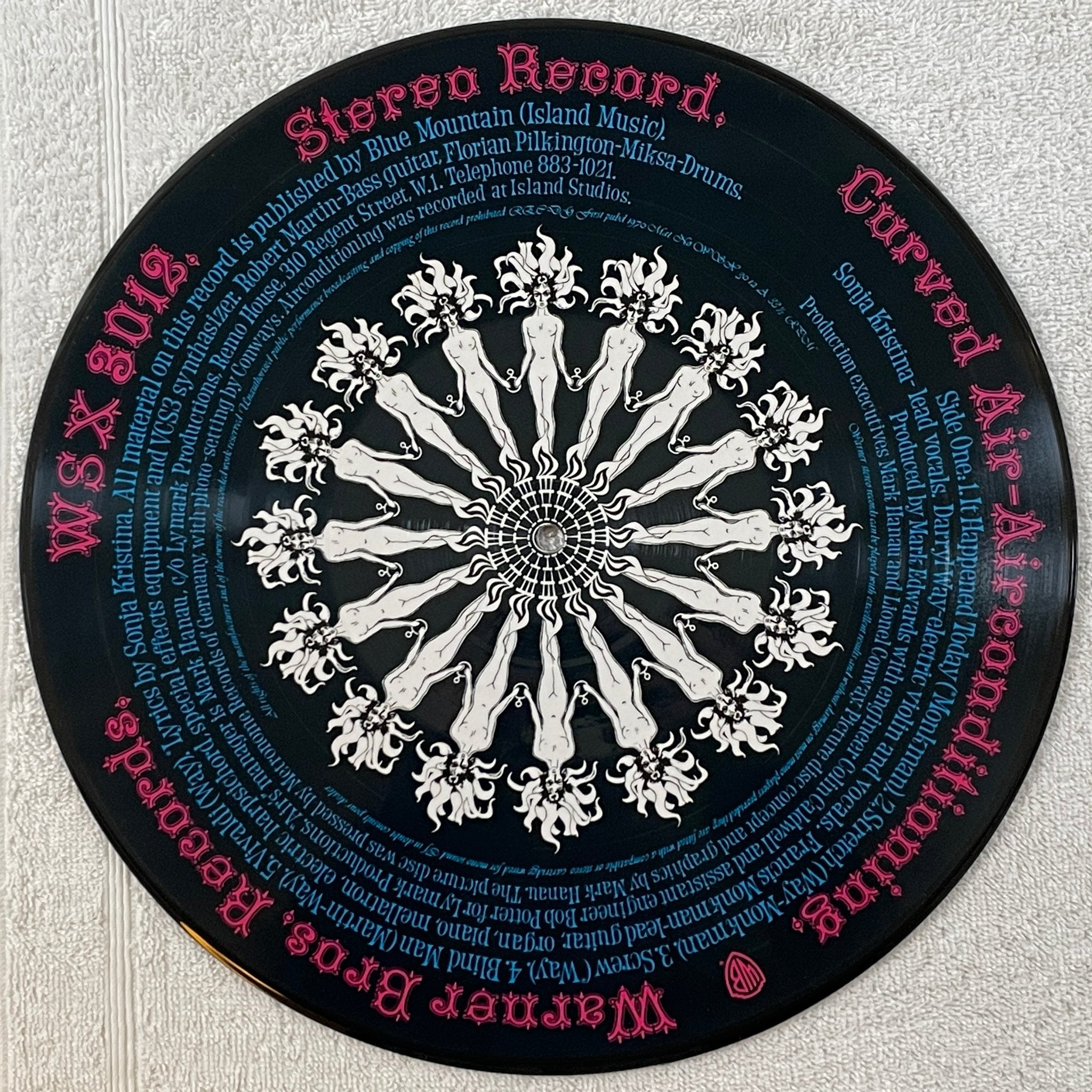 Omslagsbild för skivan CURVED AIR Airconditioning PICTURE DISC LP WARNER BROS WS 3012