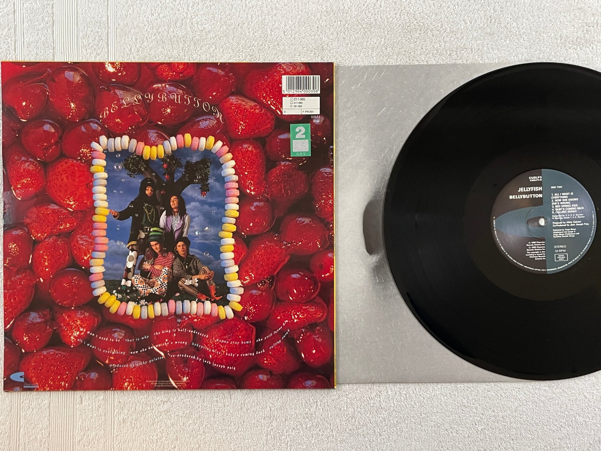 Omslagsbild för skivan JELLYFISH bellybutton LP -90 CHARISMA CUSLP 3 ** CLASSIC **