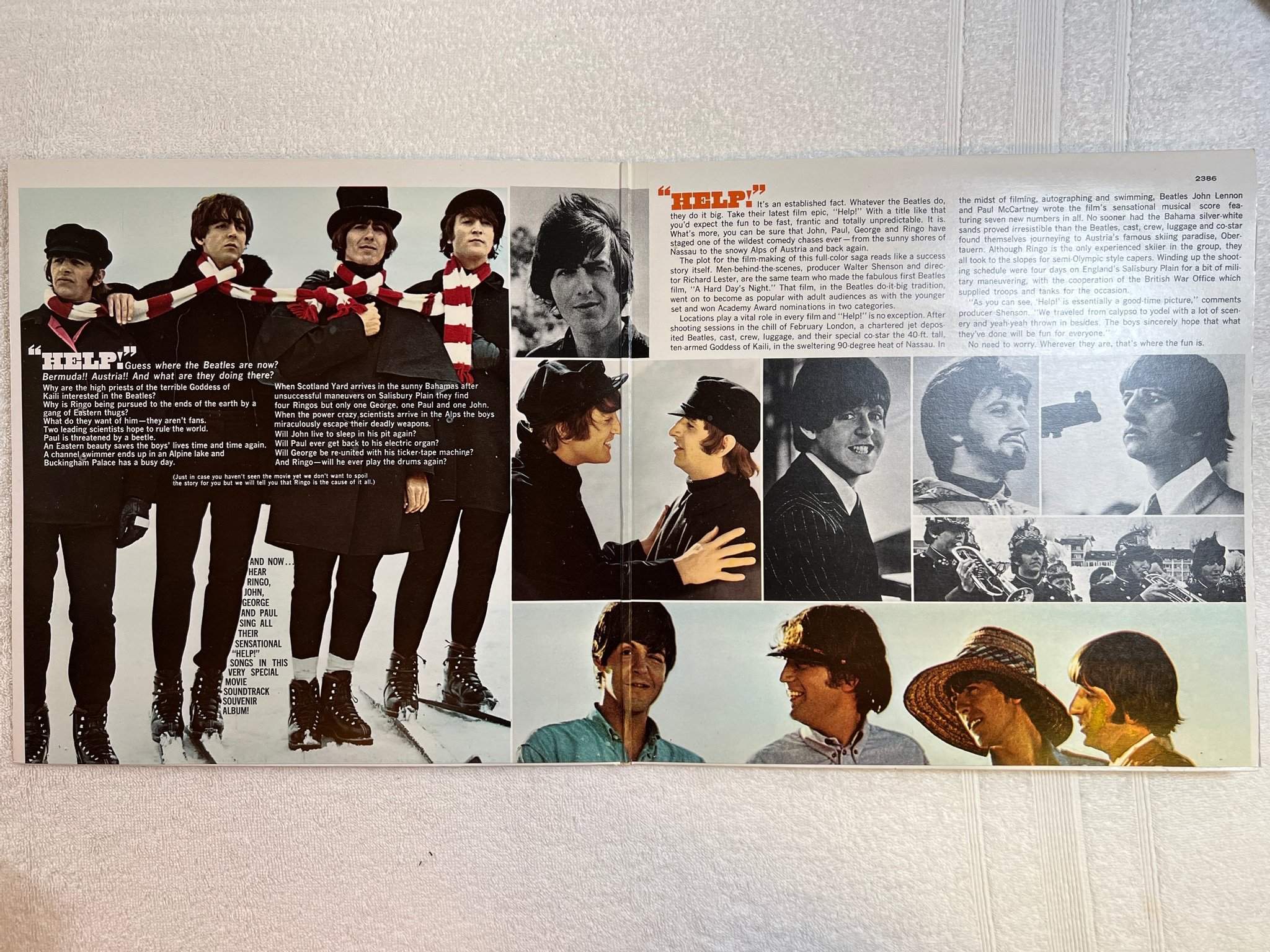 Omslagsbild för skivan THE BEATLES help LP re Can CAPITOL SMAS 2386