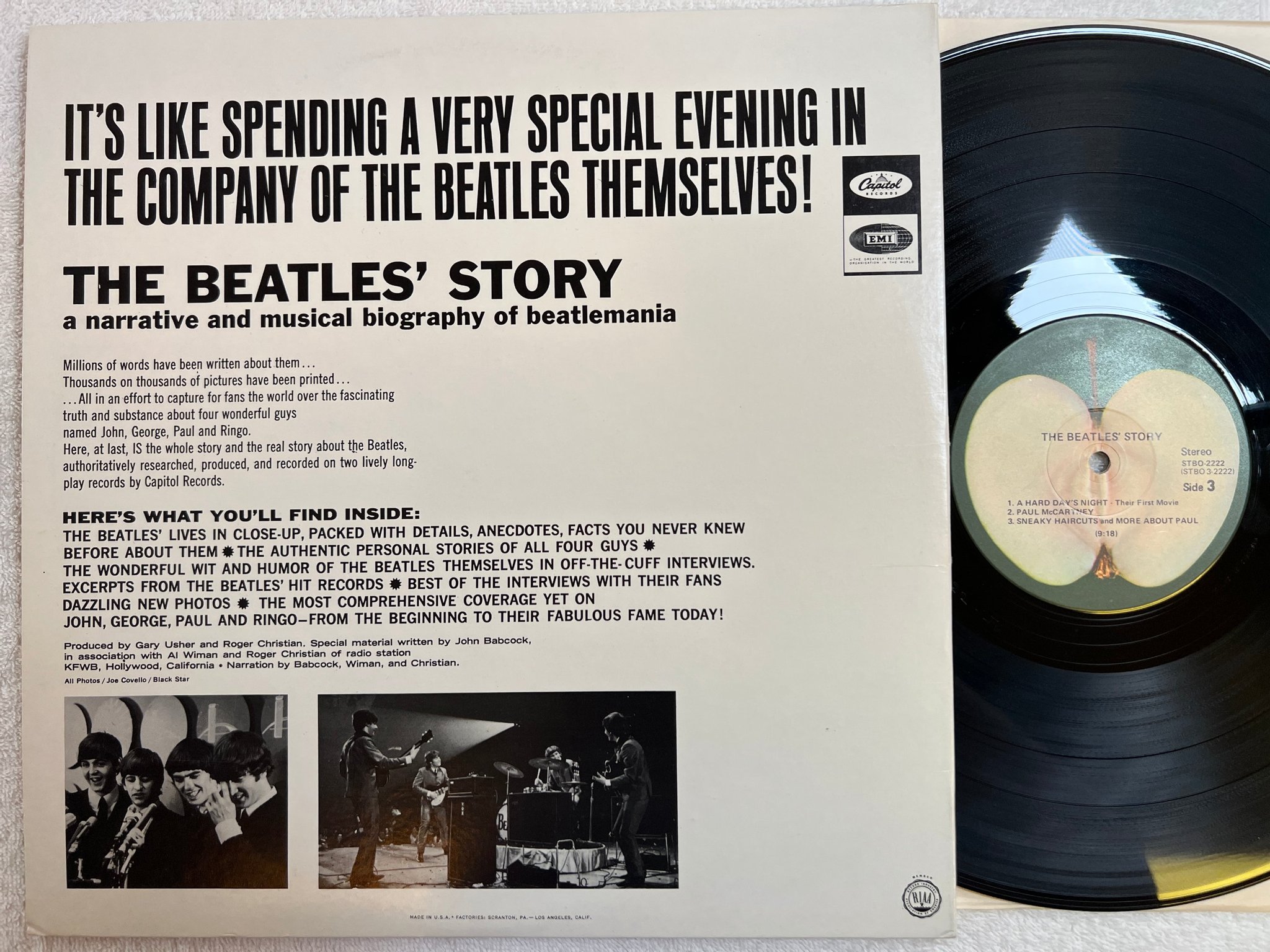 Omslagsbild för skivan THE BEATLES' STORY LP re APPLE STBO 2222