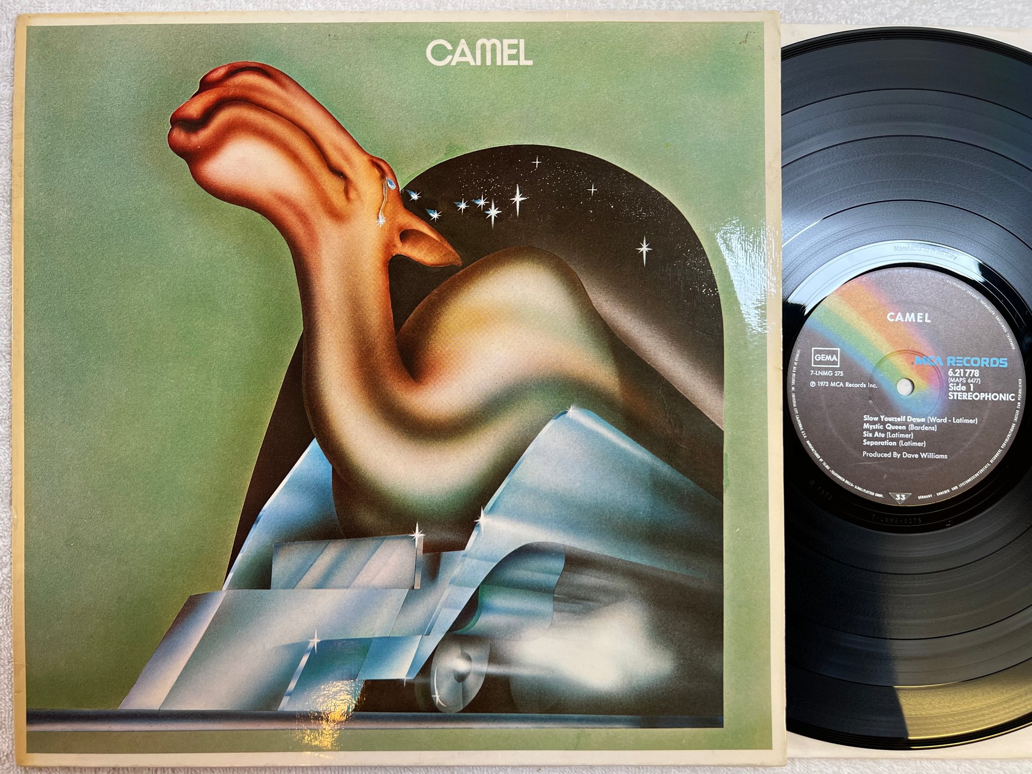 Omslagsbild för skivan CAMEL s/t LP -74 Ger MCA 6.21778 