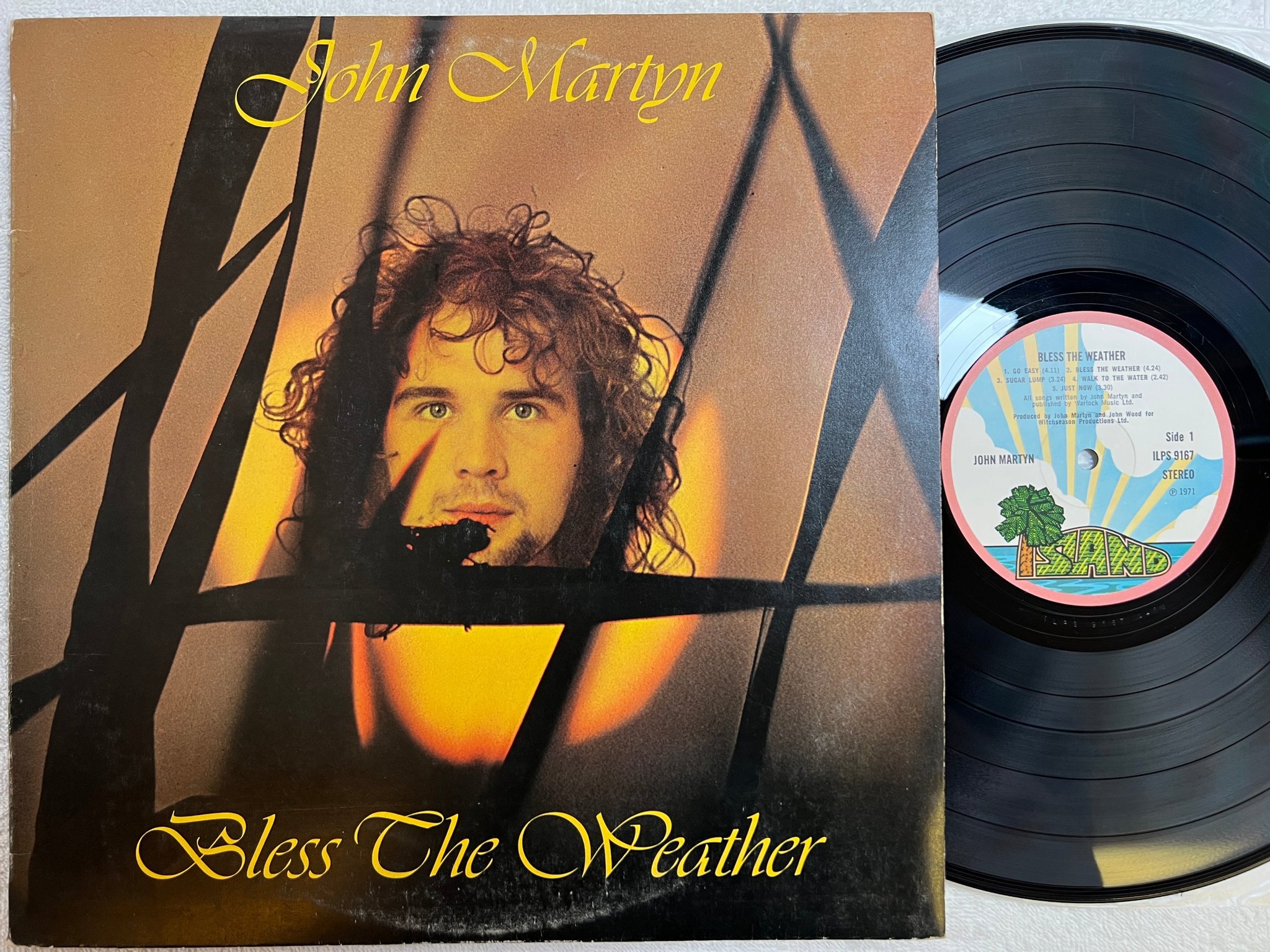 Omslagsbild för skivan JOHN MARTYN bless the weather LP -71 UK ISLAND ILPS 9167