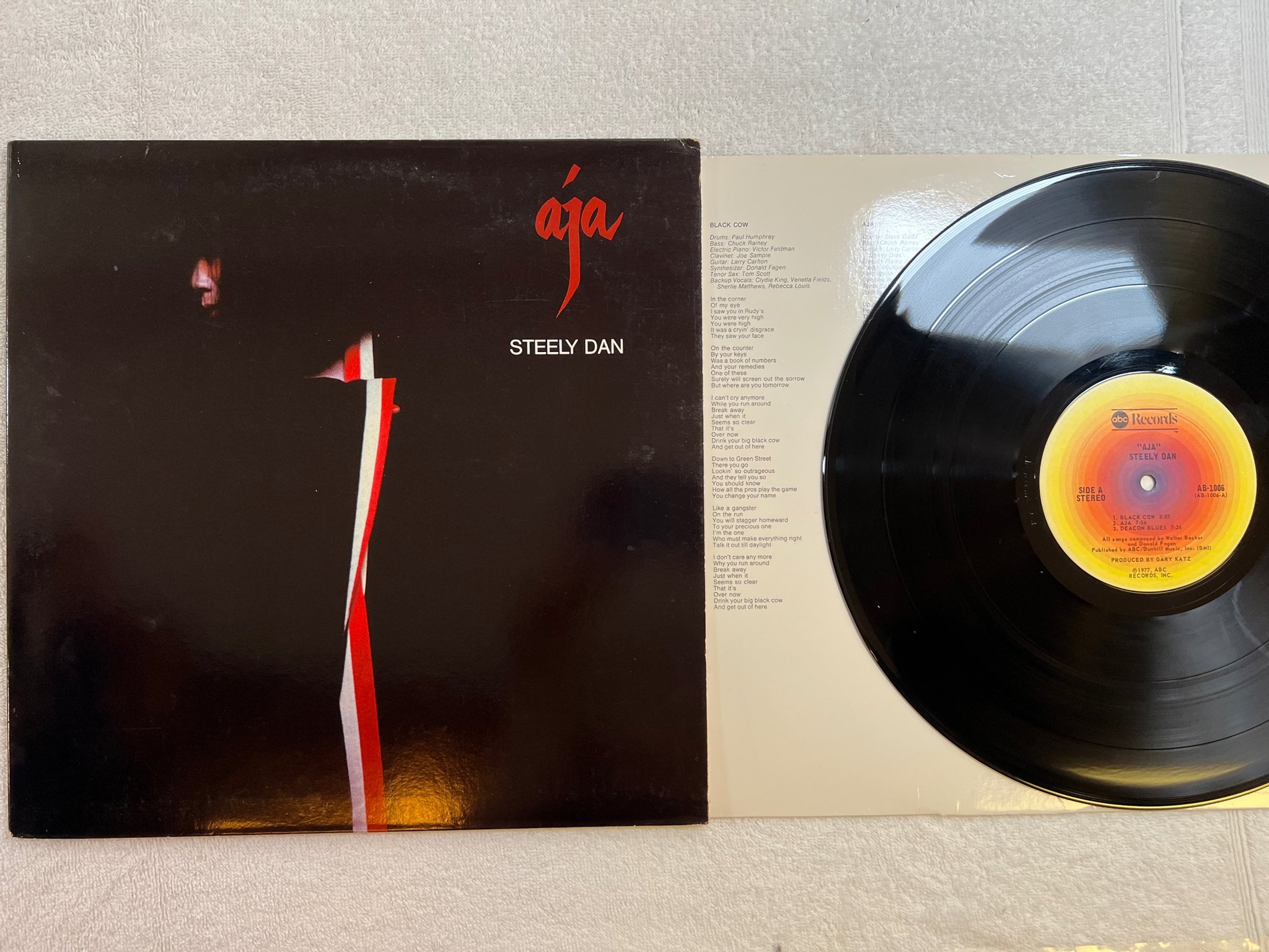 Omslagsbild för skivan STEELY DAN aja LP -77 US ABC AB-1006