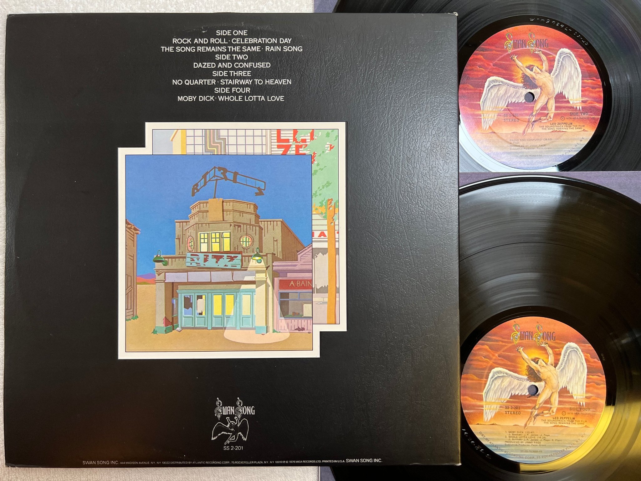 Omslagsbild för skivan LED ZEPPELIN the song remains the same 2xLP -76 US SWAN SONG SS 2-201