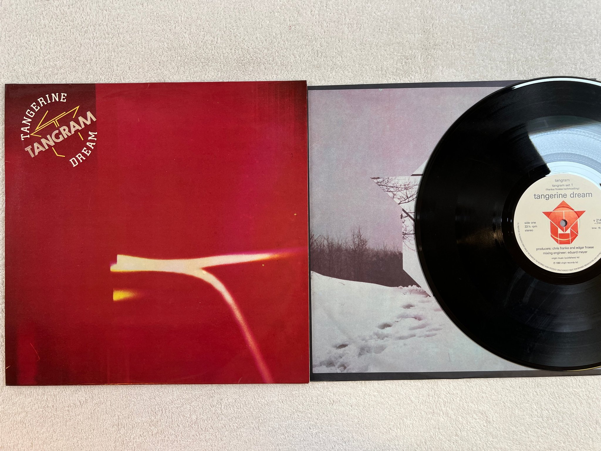 Omslagsbild för skivan TANGERINE DREAM tangram LP -80 UK VIRGIN V2147