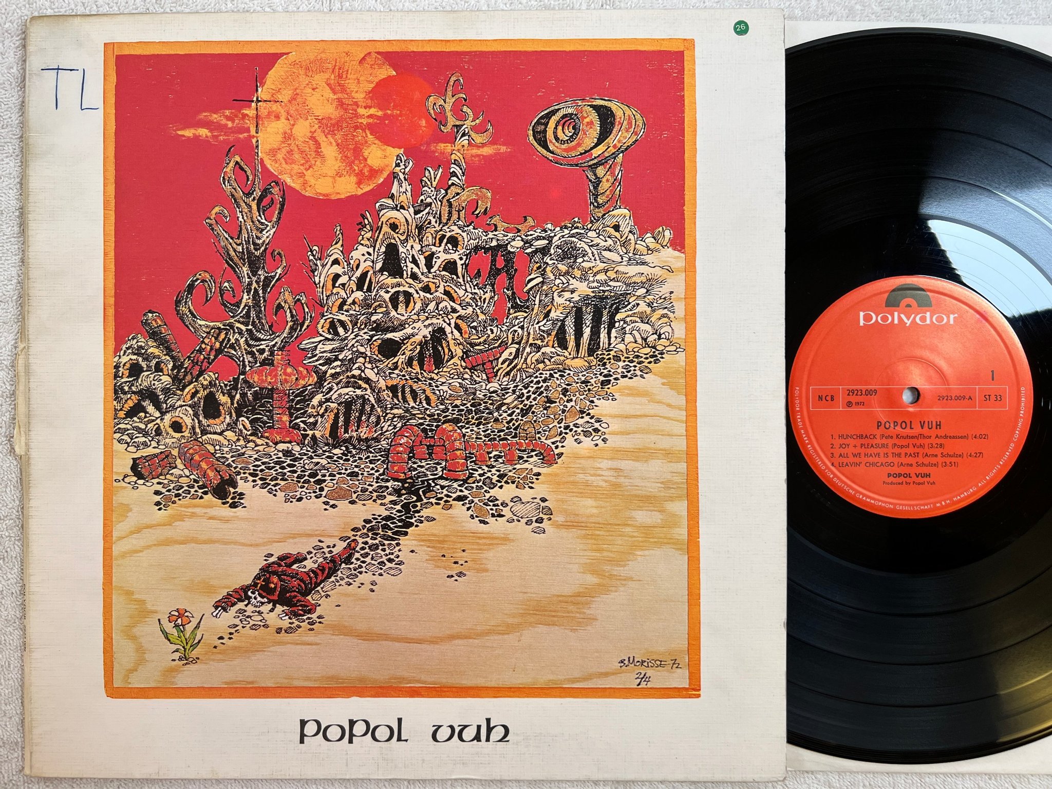 Omslagsbild för skivan POPOH VUH s/t LP -72 Norway POLYDOR 2923009 rare progressive