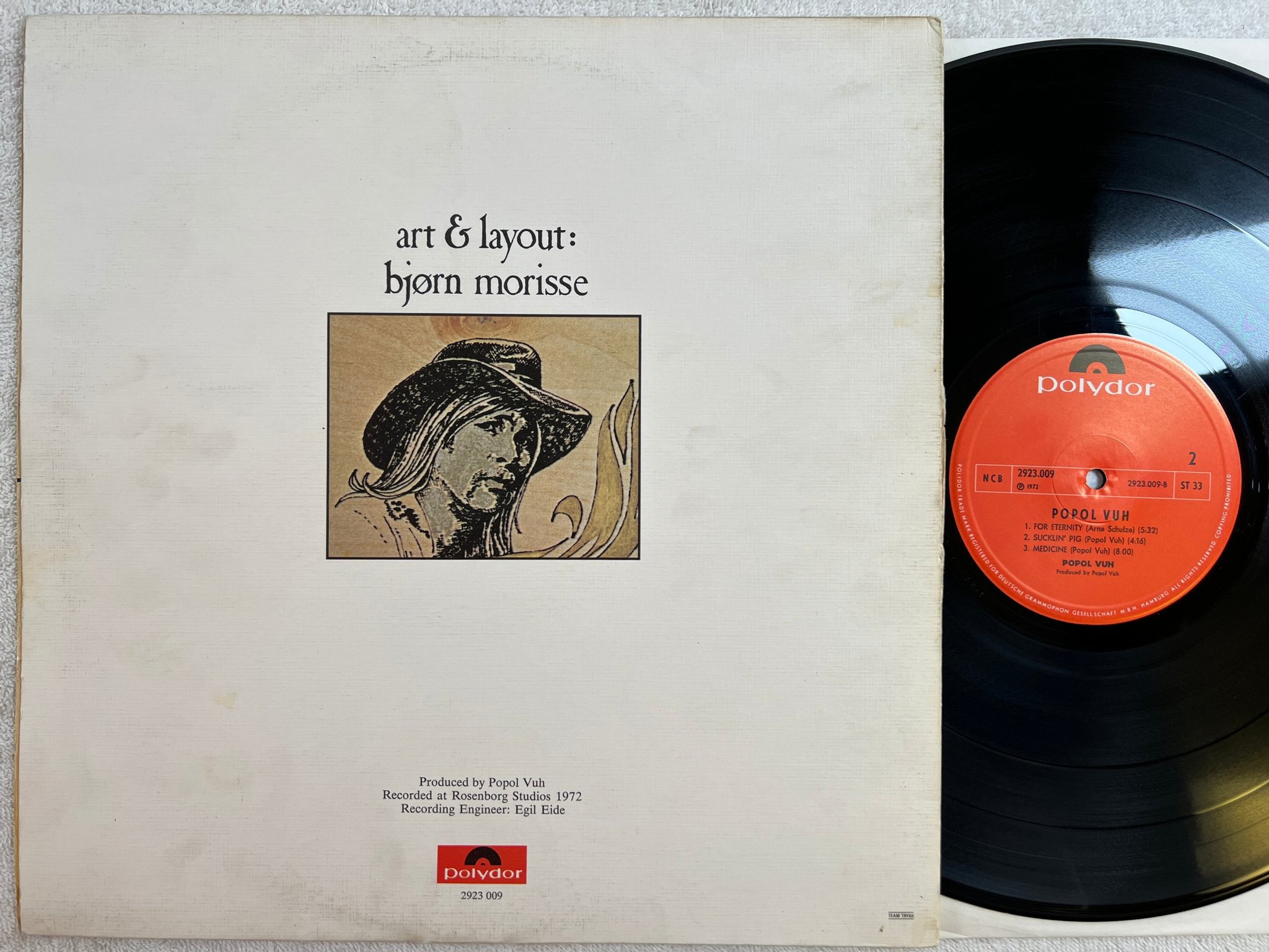 Omslagsbild för skivan POPOH VUH s/t LP -72 Norway POLYDOR 2923009 rare progressive