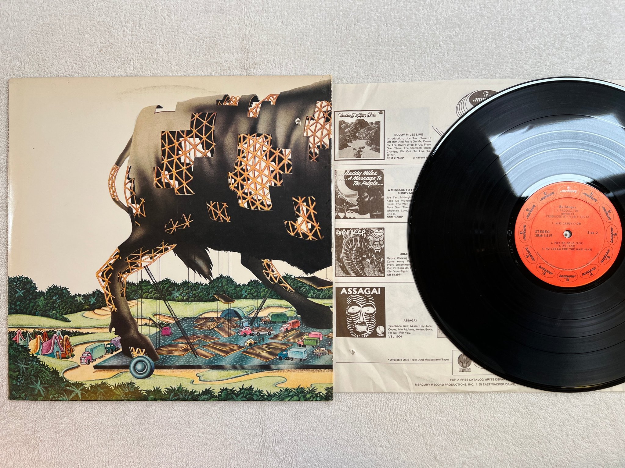 Omslagsbild för skivan BULLANGUS s/t LP -71 US MERCURY SRM-1-619 hard rock 