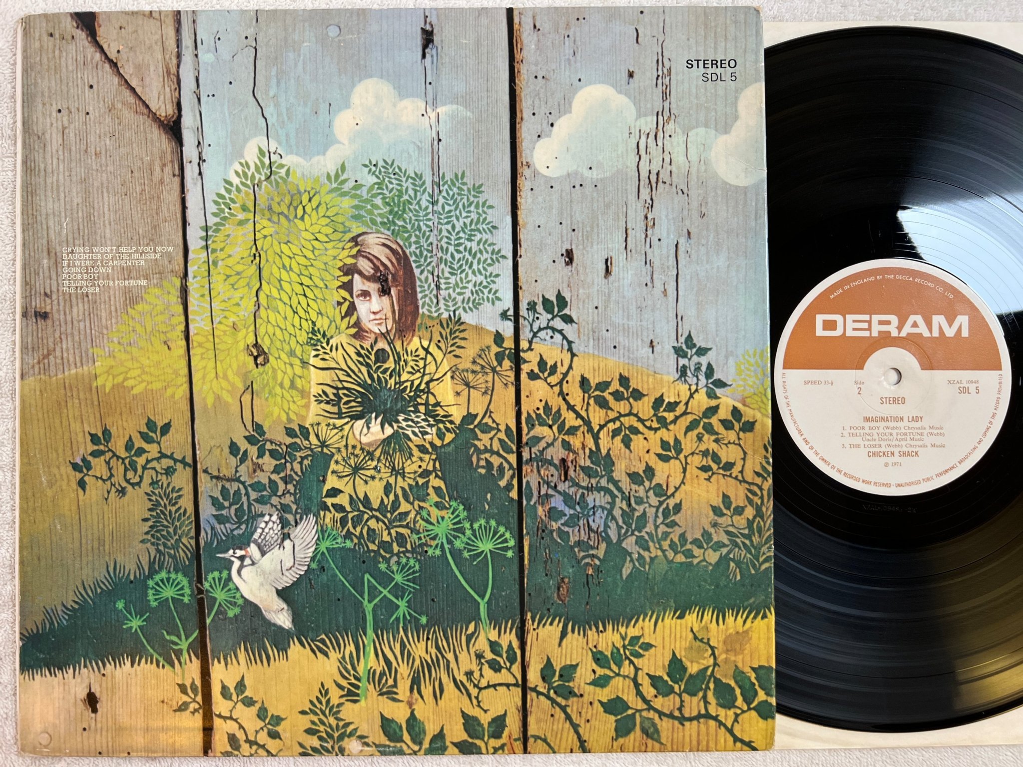 Omslagsbild för skivan CHICKEN SHACK imagination lady LP -71 UK DERAM SDL-5
