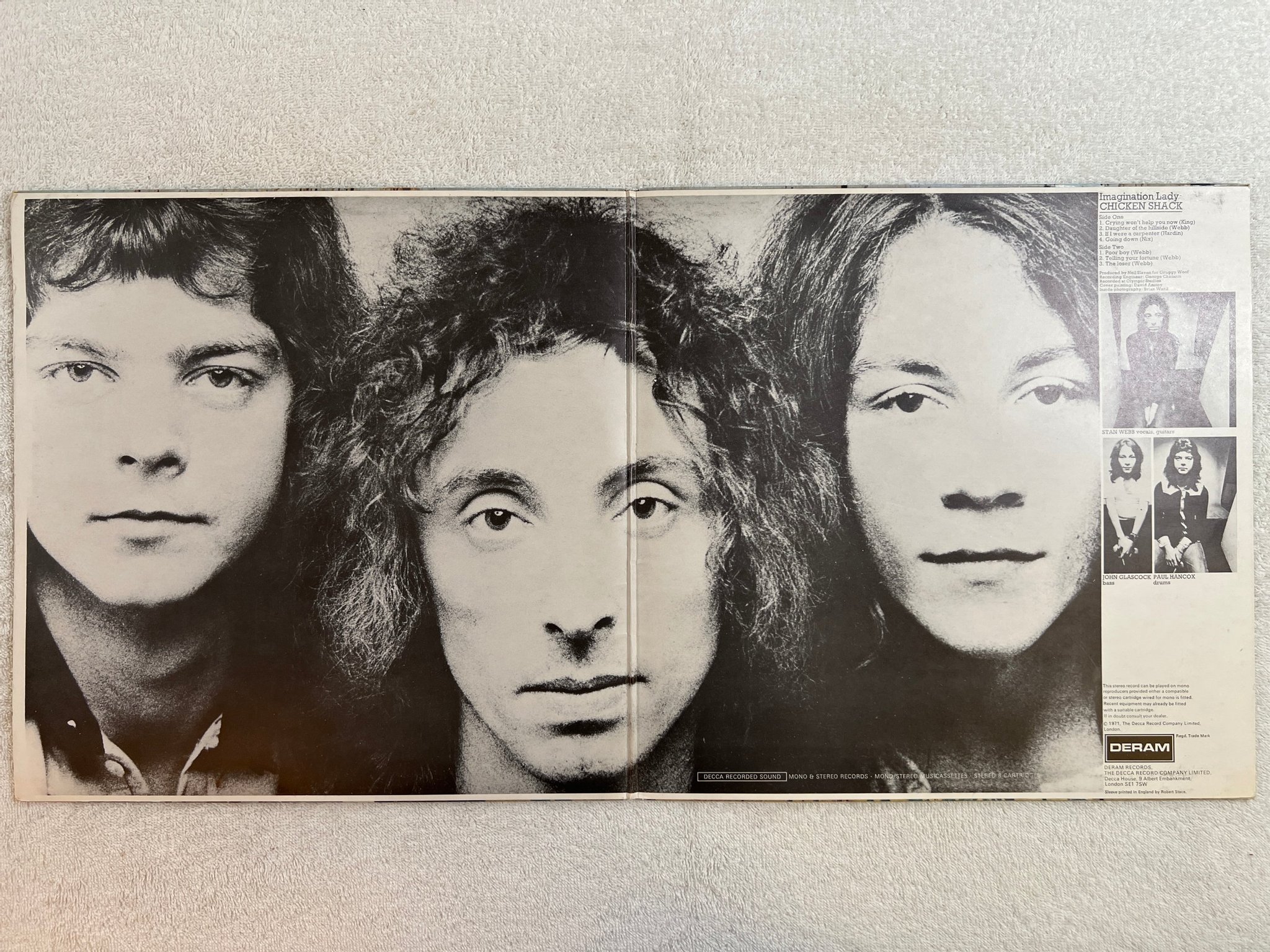 Omslagsbild för skivan CHICKEN SHACK imagination lady LP -71 UK DERAM SDL-5