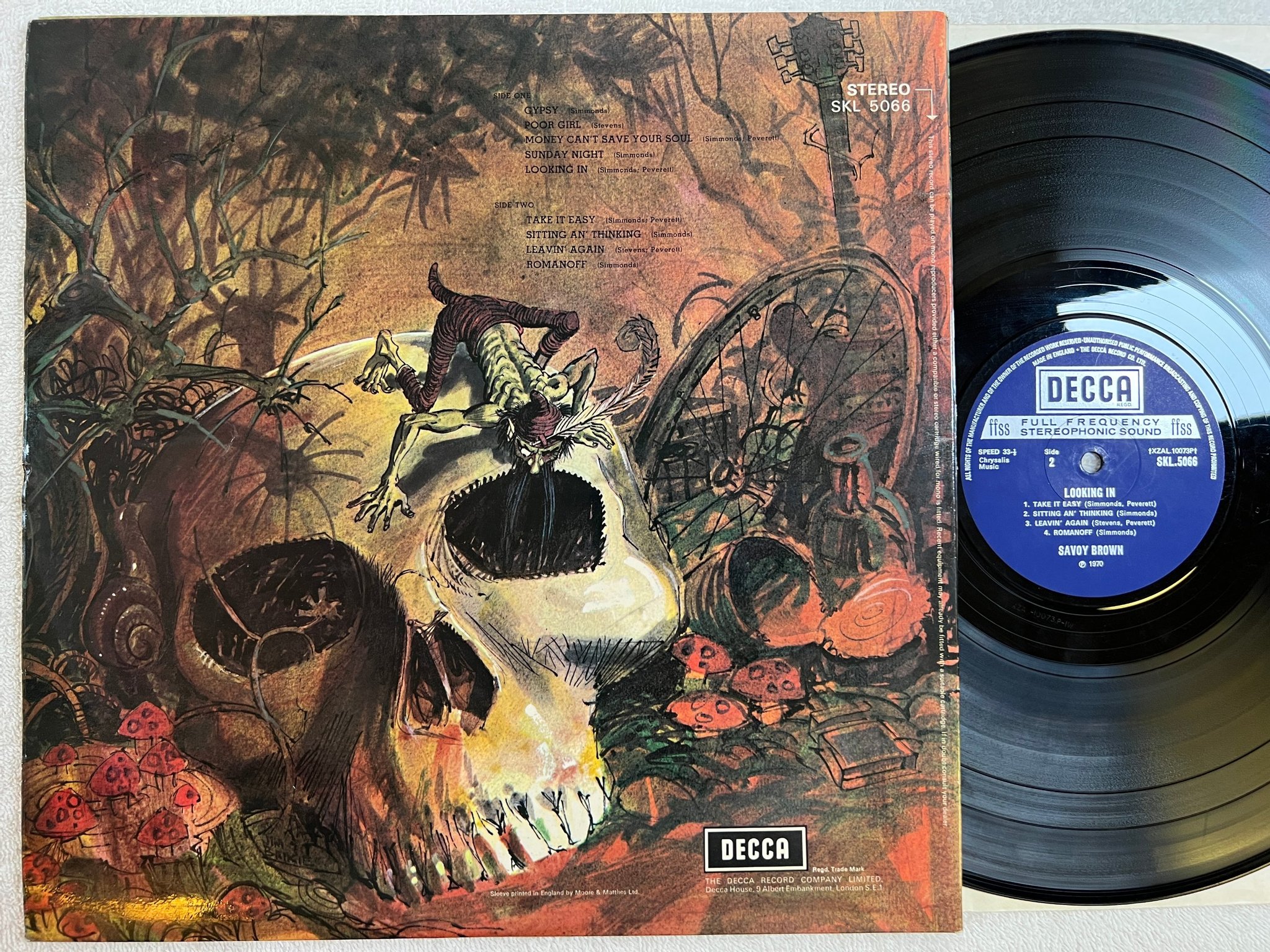 Omslagsbild för skivan SAVOY BROWN looking in LP -70 UK DECCA SKL 5066 