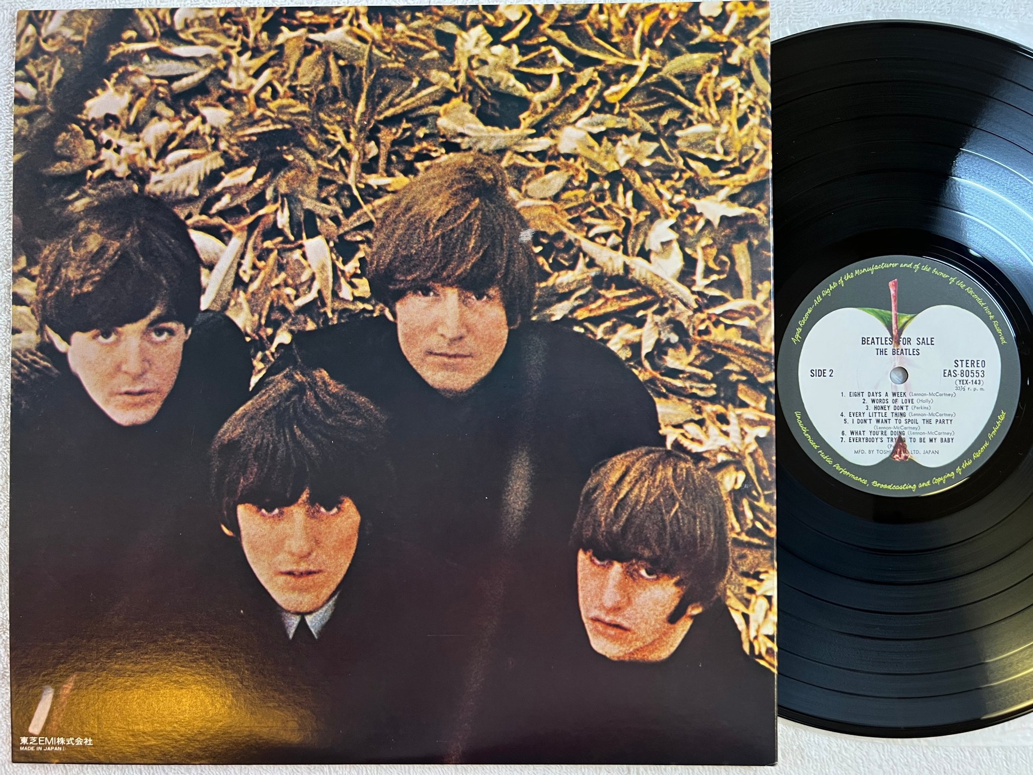 Omslagsbild för skivan THE BEATLES for sale LP -76 Japan APPLE EAS-80553 