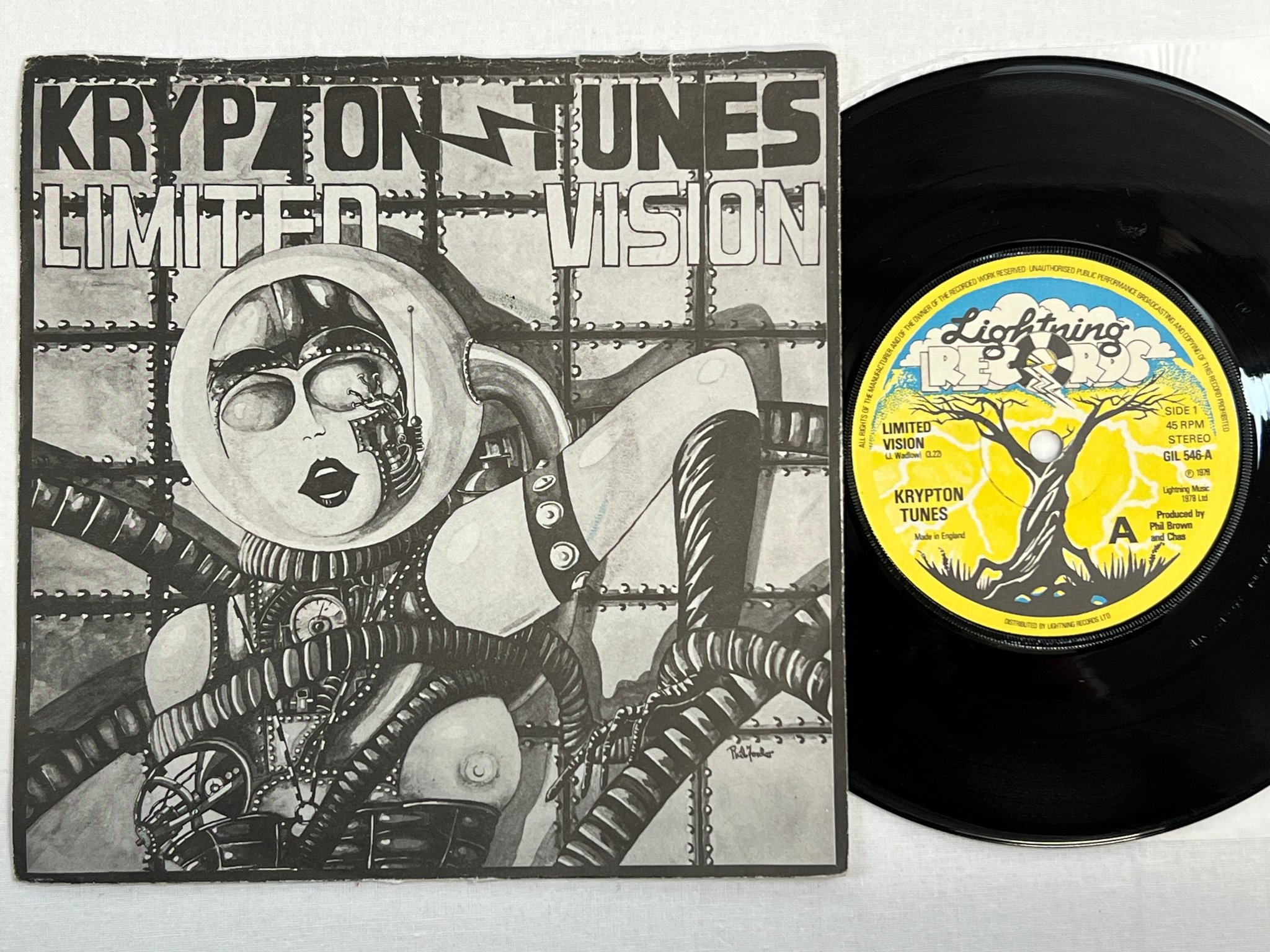 Omslagsbild för skivan KRYPTON TUNES limited vision 7"single -78 UK LIGHTNING GIL 546 punk