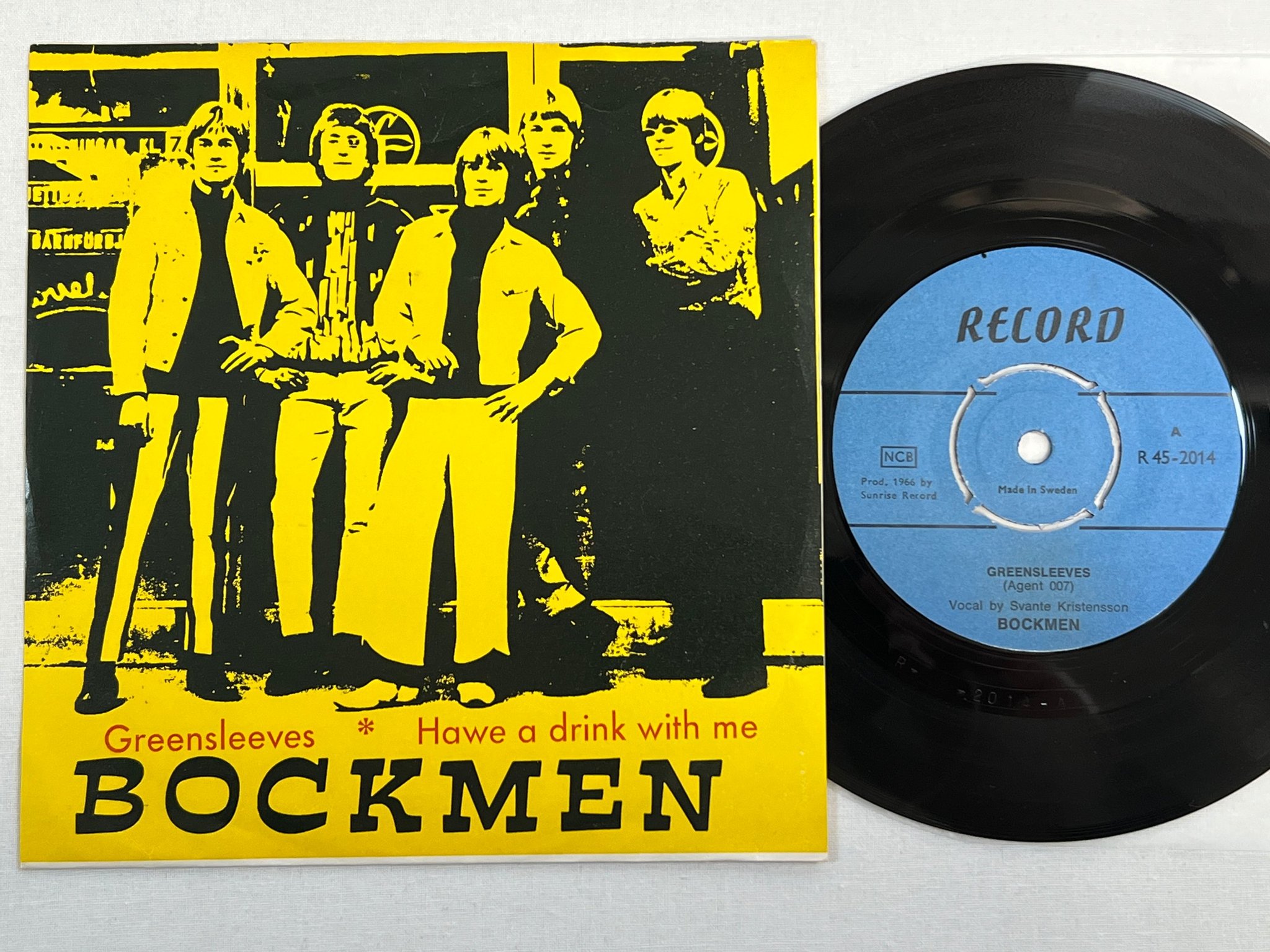 Omslagsbild för skivan BOCKMEN Greensleeves 7"single -66 Swe RECORD R45-2014