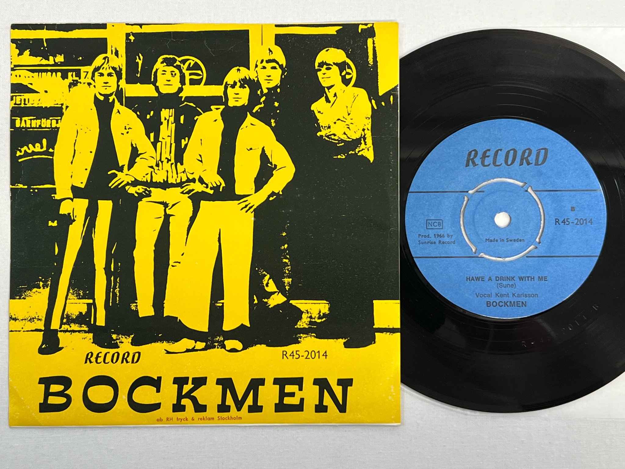 Omslagsbild för skivan BOCKMEN Greensleeves 7"single -66 Swe RECORD R45-2014