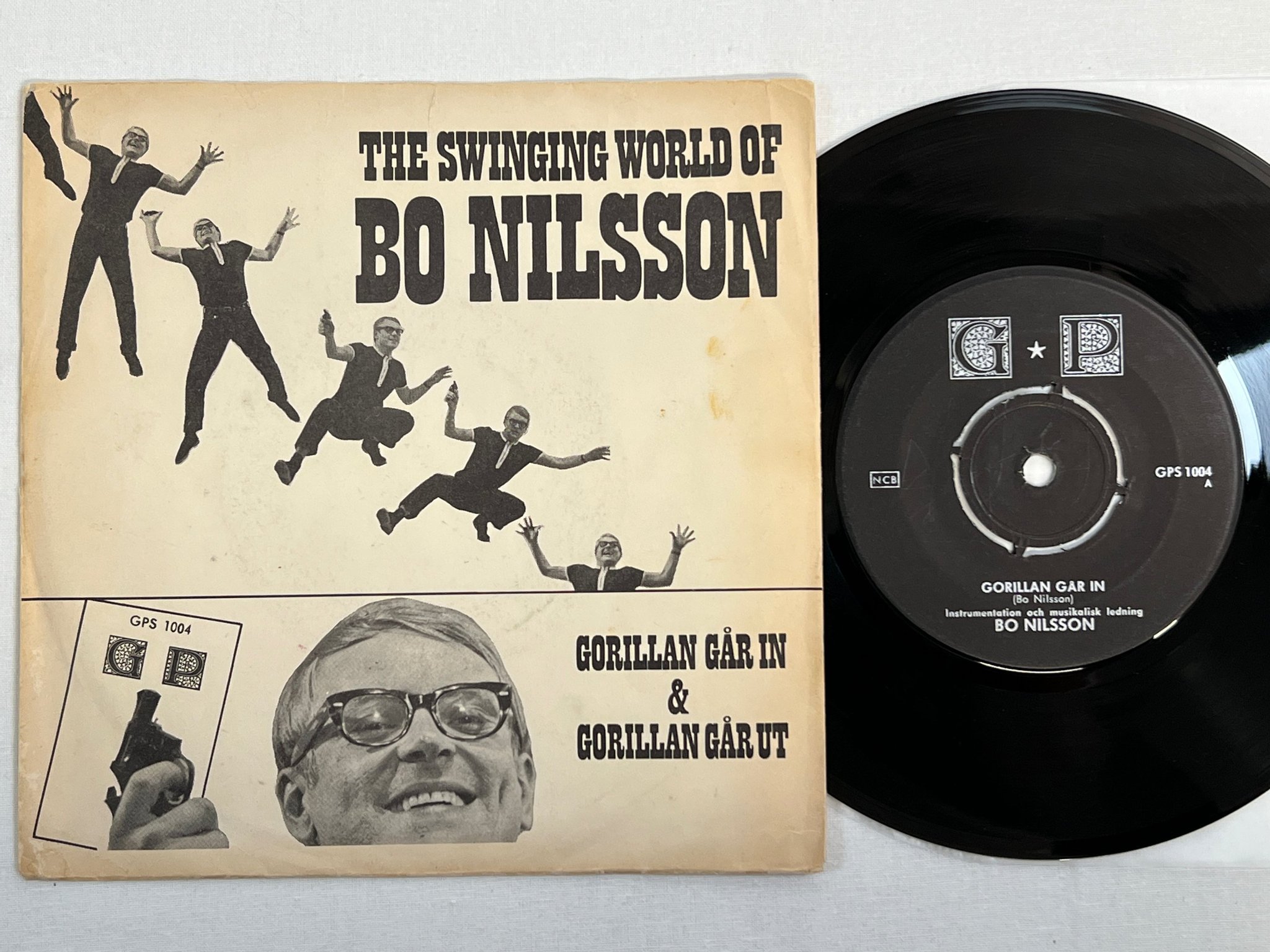 Omslagsbild för skivan BO NILSSON gorillan går in 7"single -66 Swe GP GPS 1004 ** rare jazzy track **