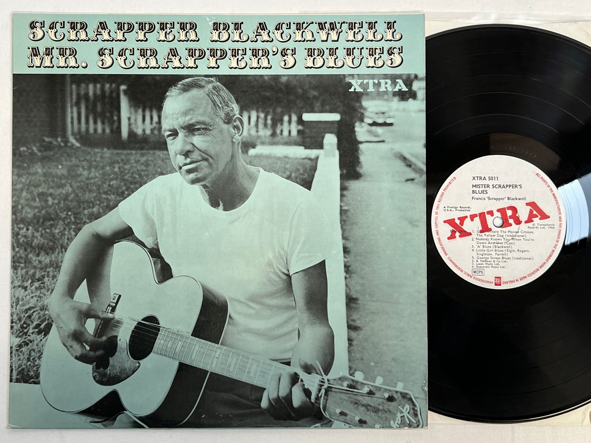 Omslagsbild för skivan SCRAPPER BLACKWELL Mr. Scrapper's Blues LP -66 UK xtra 5011 rare blues