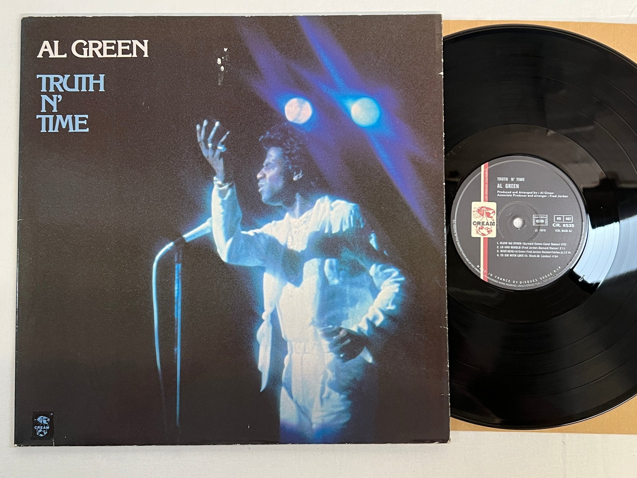 Omslagsbild för skivan AL GREEN truth n' time LP Fra CREAM CR 8535