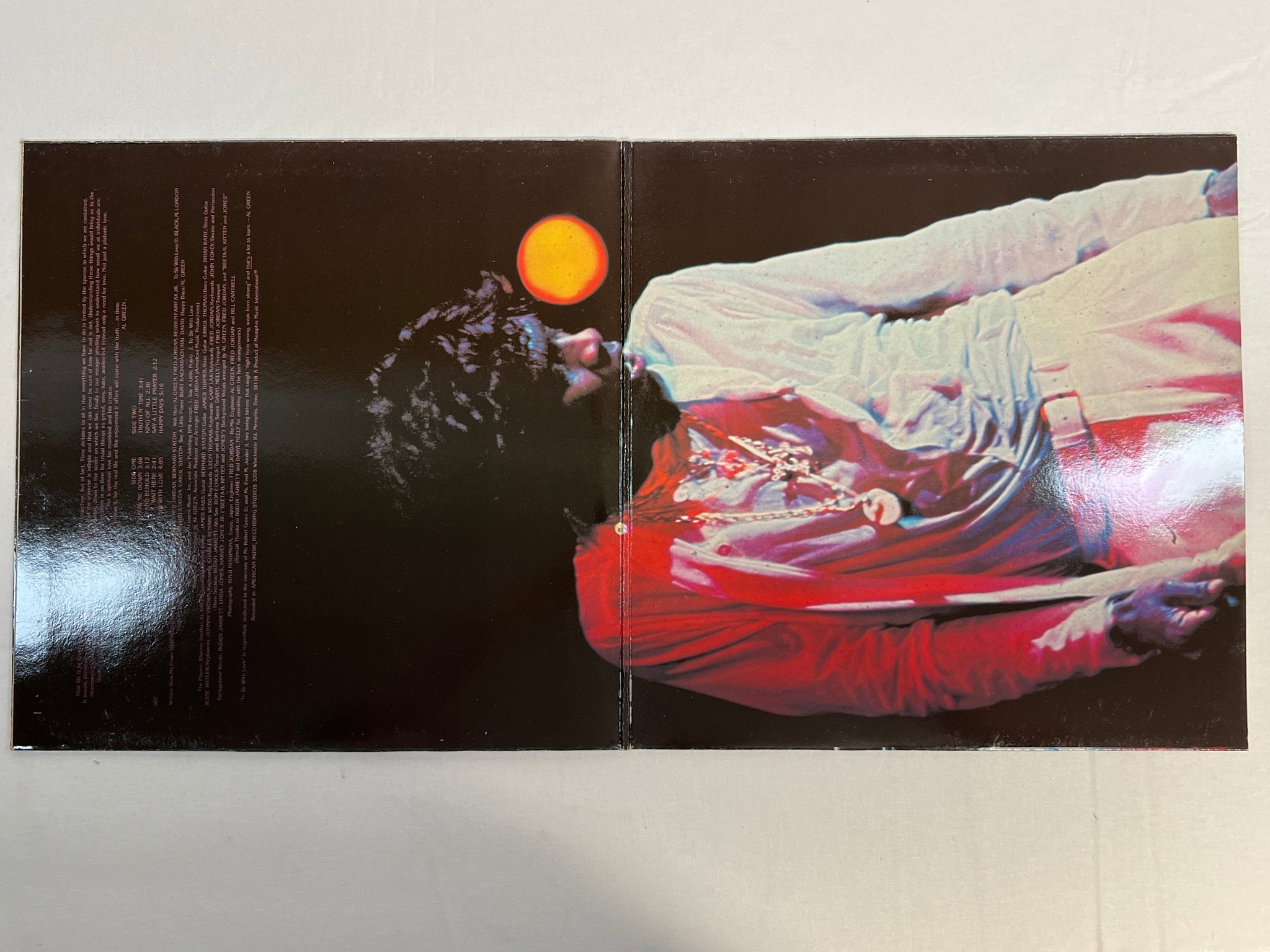 Omslagsbild för skivan AL GREEN truth n' time LP Fra CREAM CR 8535
