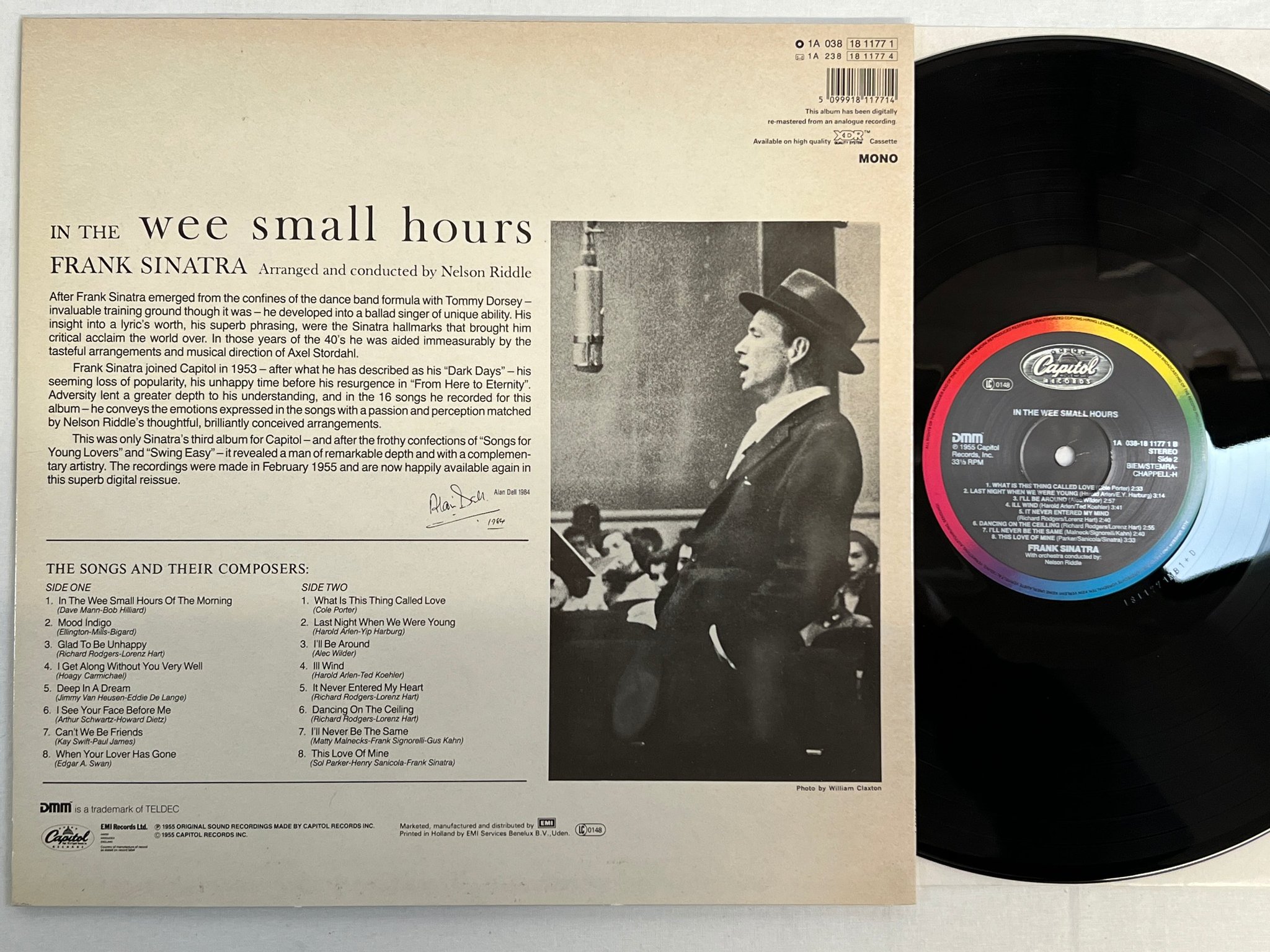 Omslagsbild för skivan FRANK SINATRA in the wee small hours LP  re DMM CAPITOL 1A 038 1811771