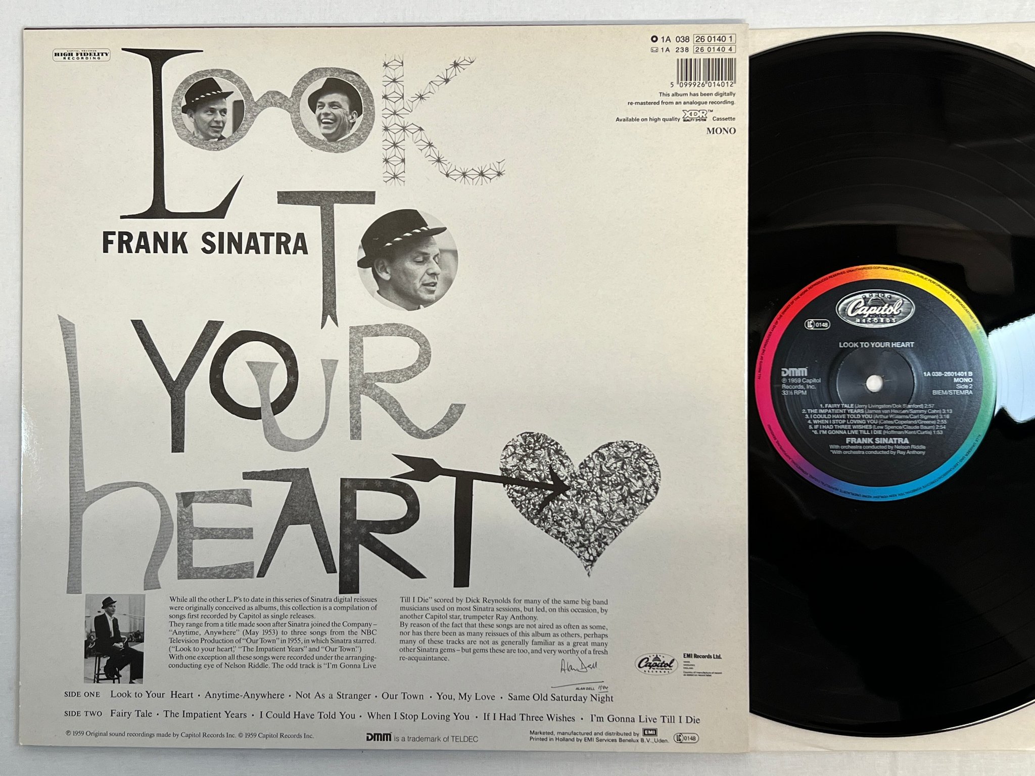 Omslagsbild för skivan FRANK SINATRA look to your heart LP re DMM CAPITOL 1A 038 2601401