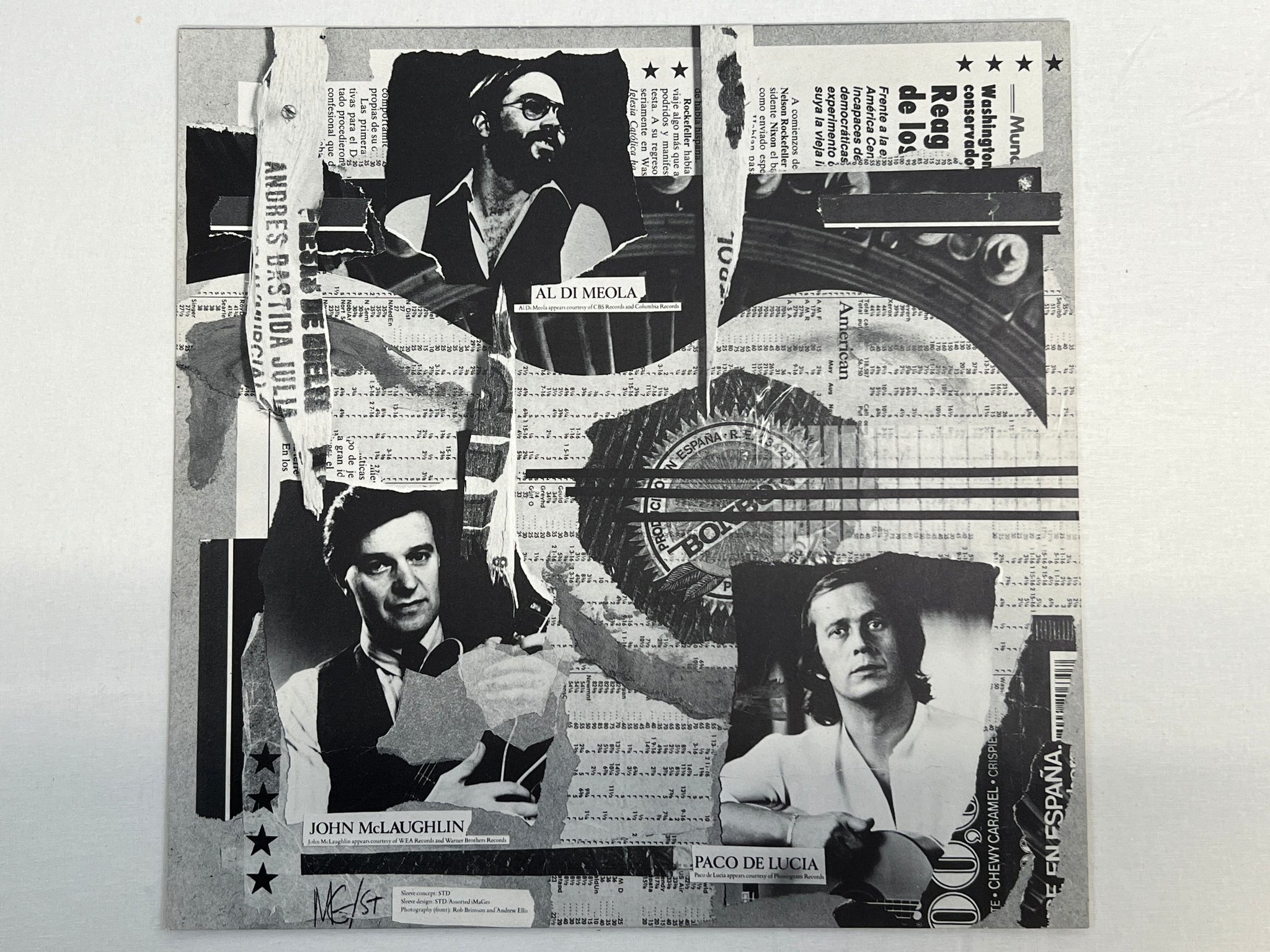 Omslagsbild för skivan JOHN McLAUGHLIN passion grace and fire LP -83 Hol PHILIPS 811 334-1