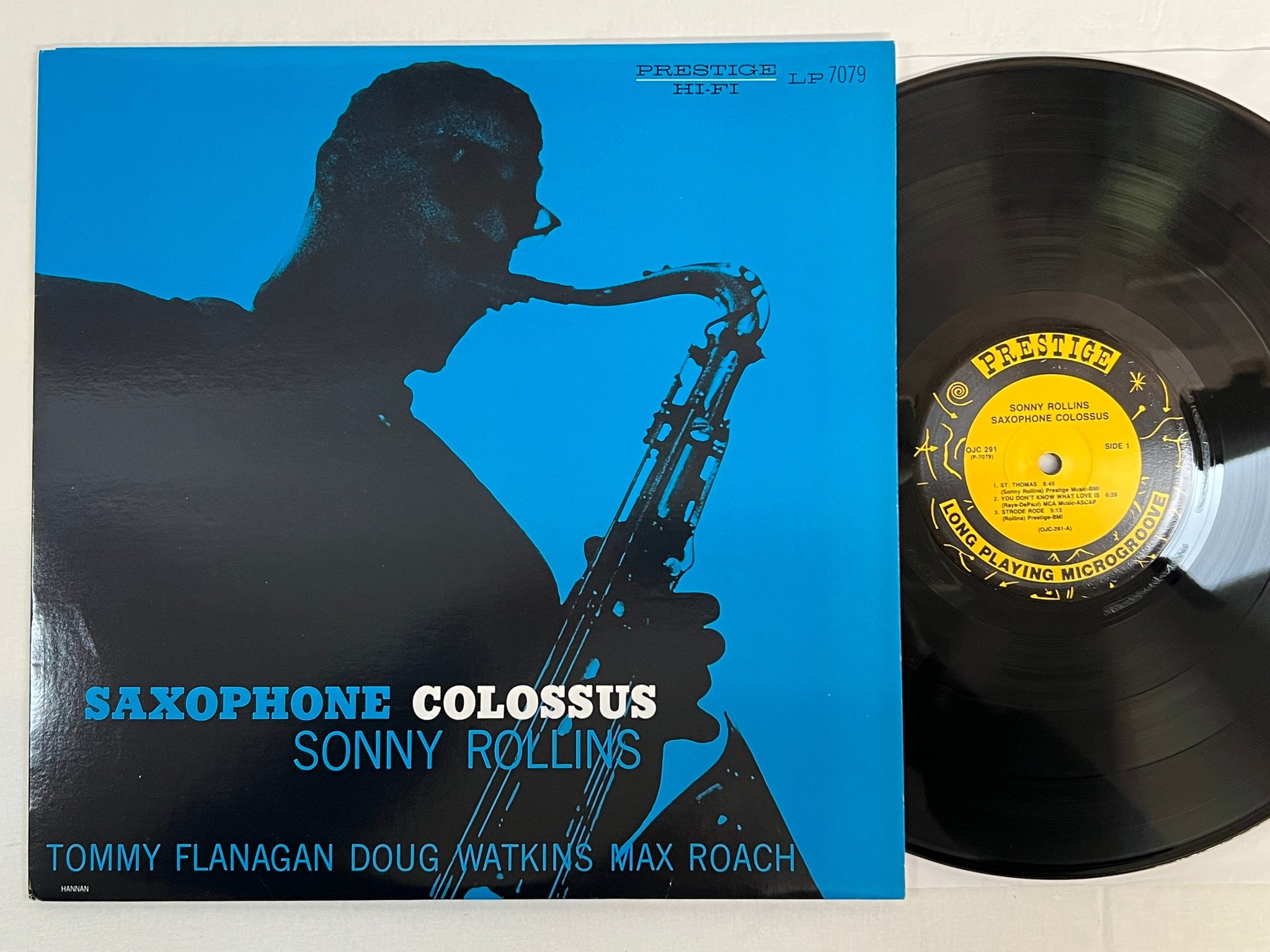 Omslagsbild för skivan SONNY ROLLINS saxophone colossus LP re US OJC 291 heavy vinyl TOP ALBUM !!