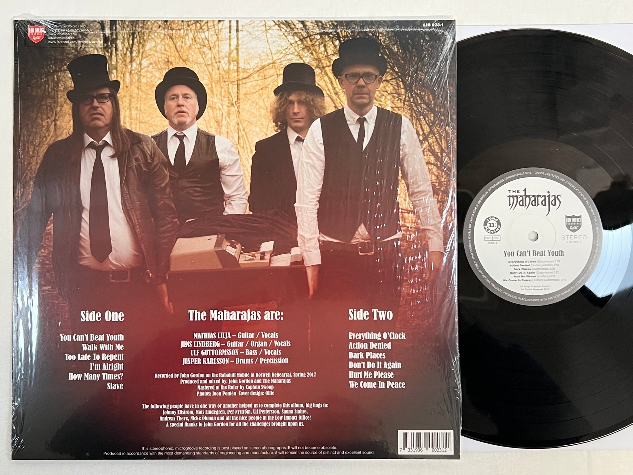 Omslagsbild för skivan THE MAHARAJAS You Can't Beat Youth LP 2017 SWE low impact lir023-1