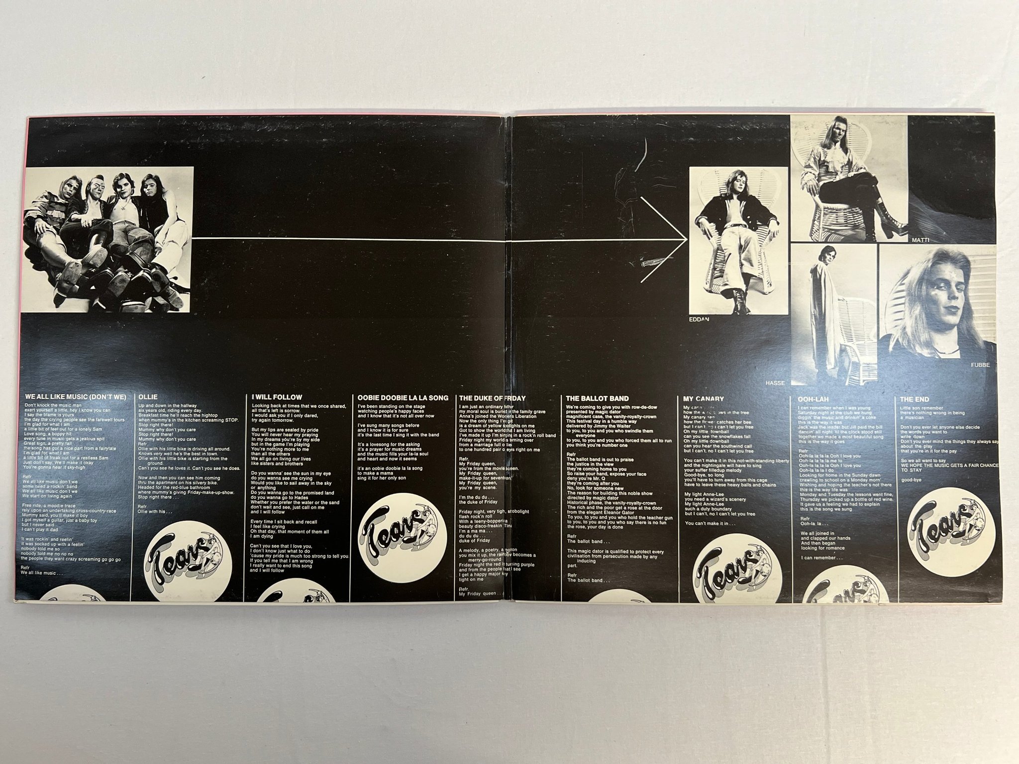 Omslagsbild för skivan TEARS s/t LP -74 Swe GAZELL GLP 500 ** RARE GLAM ROCK **