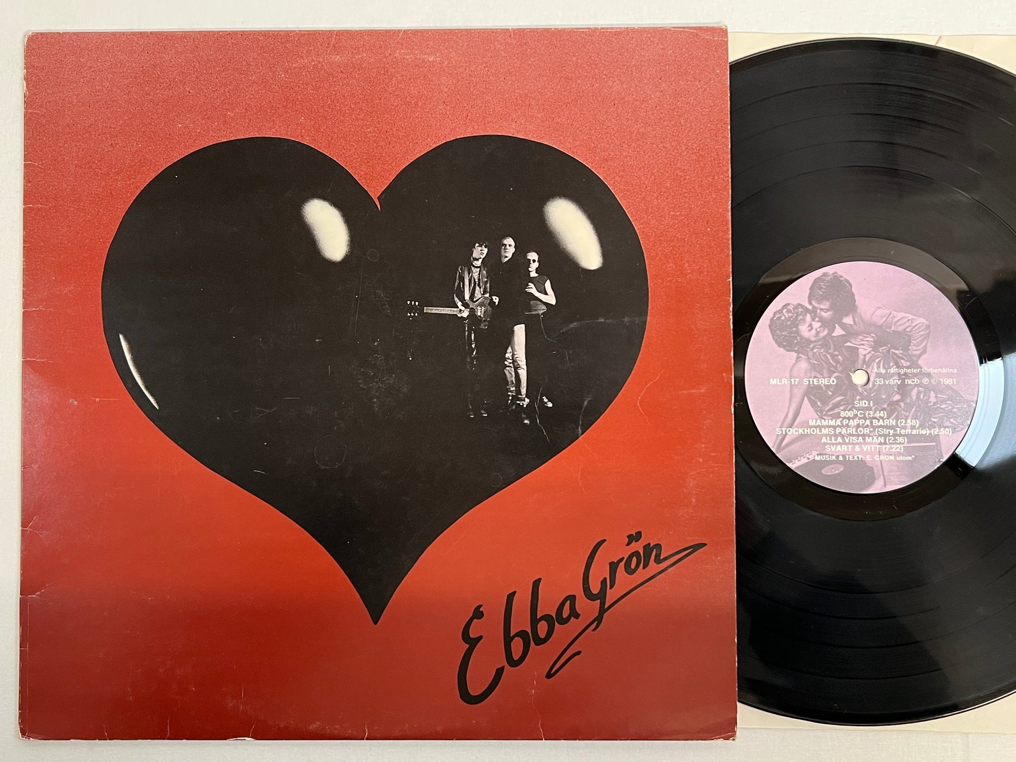 Omslagsbild för skivan EBBA GRÖN kärlek och uppror LP -81 Swe MISTLUR MLR-17 