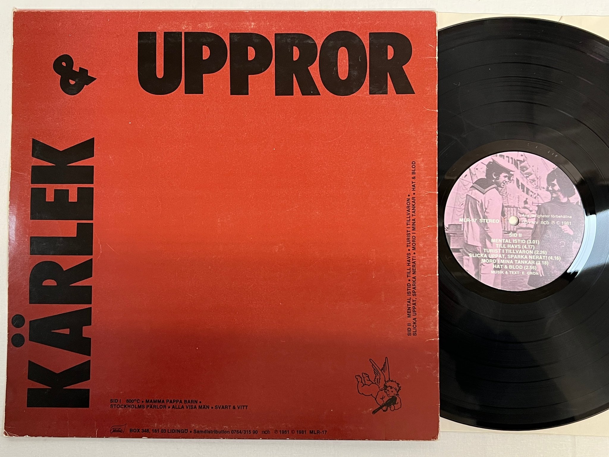 Omslagsbild för skivan EBBA GRÖN kärlek och uppror LP -81 Swe MISTLUR MLR-17 