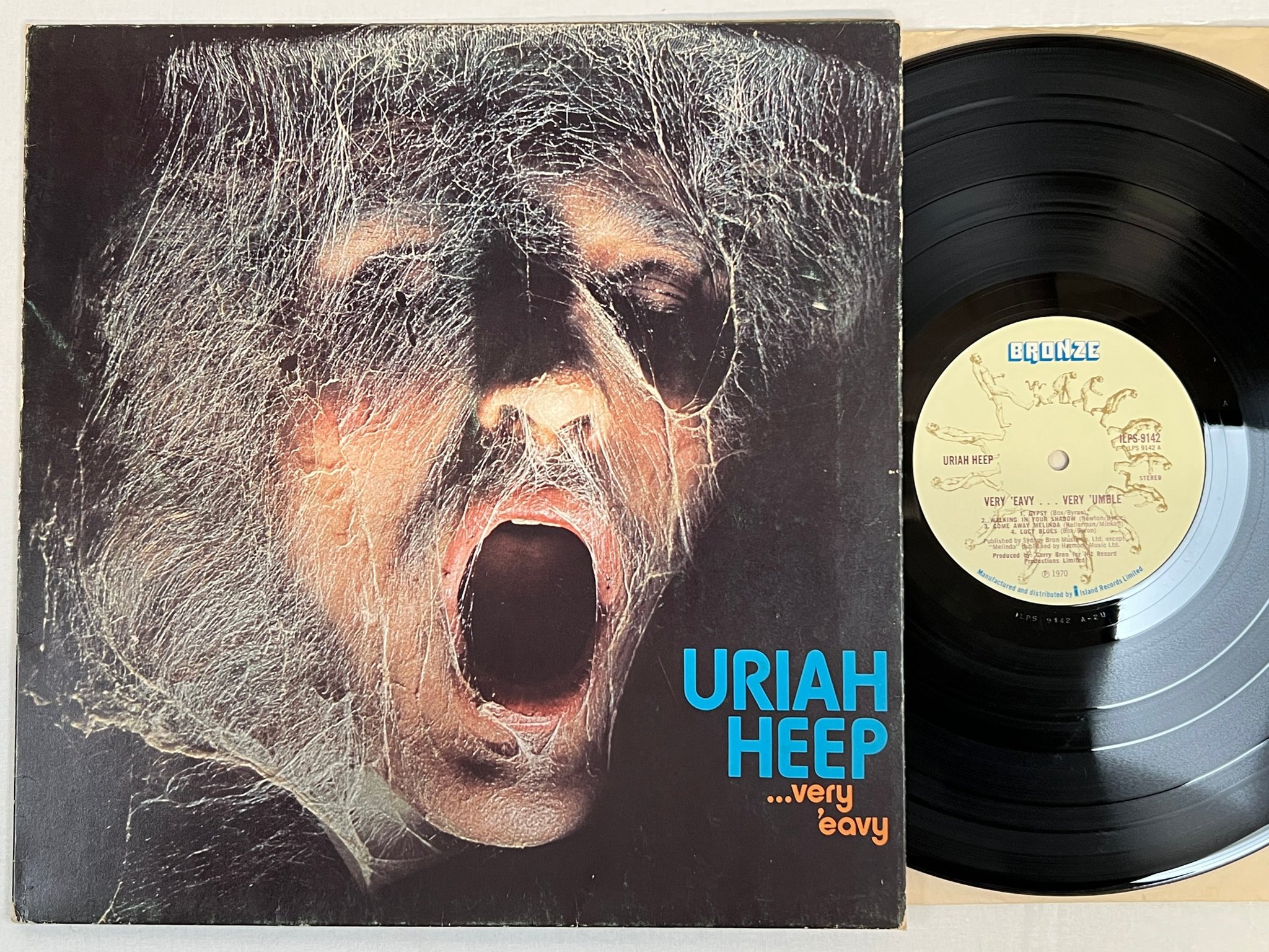 Omslagsbild för skivan URIAH HEEP very 'eavy ... very 'umble LP UK BRONZE ILPS 9142 