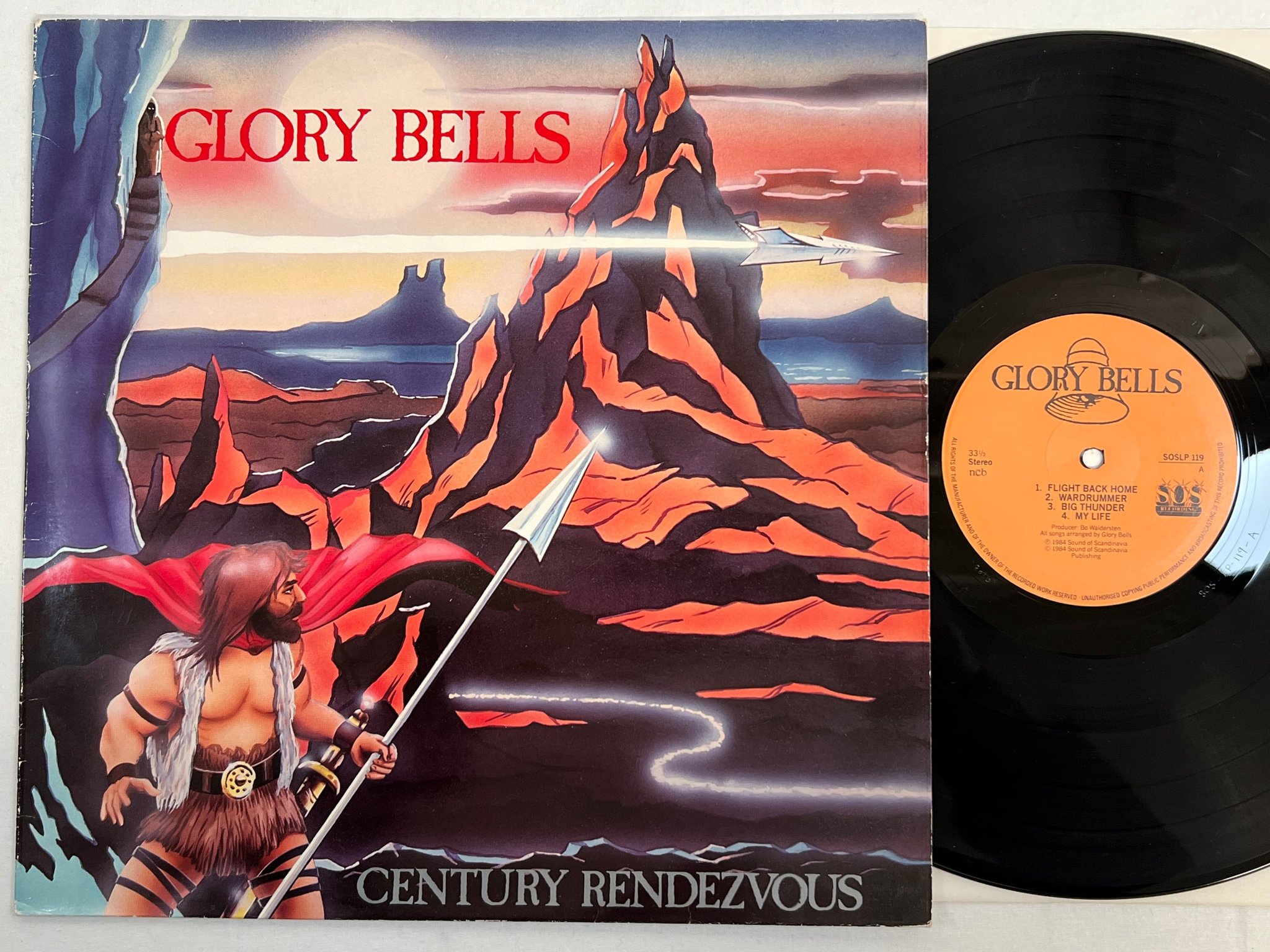 Omslagsbild för skivan GLORY BELLS s/t LP -84 Swe SOSLP 119 