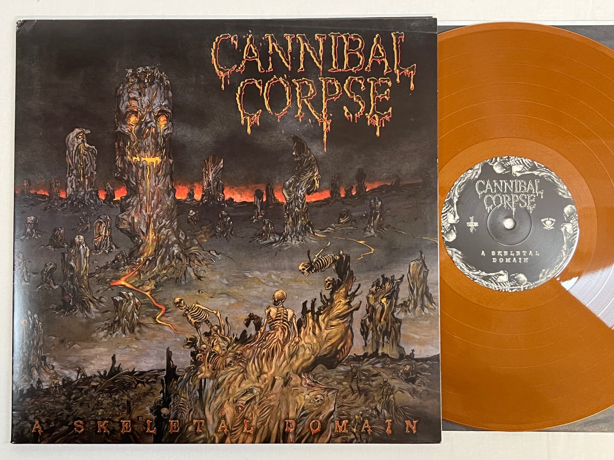 Omslagsbild för skivan CANNIBAL CORPSE A Skeletal Domain LP 2014 METAL BLADE 3984-25015-1 
