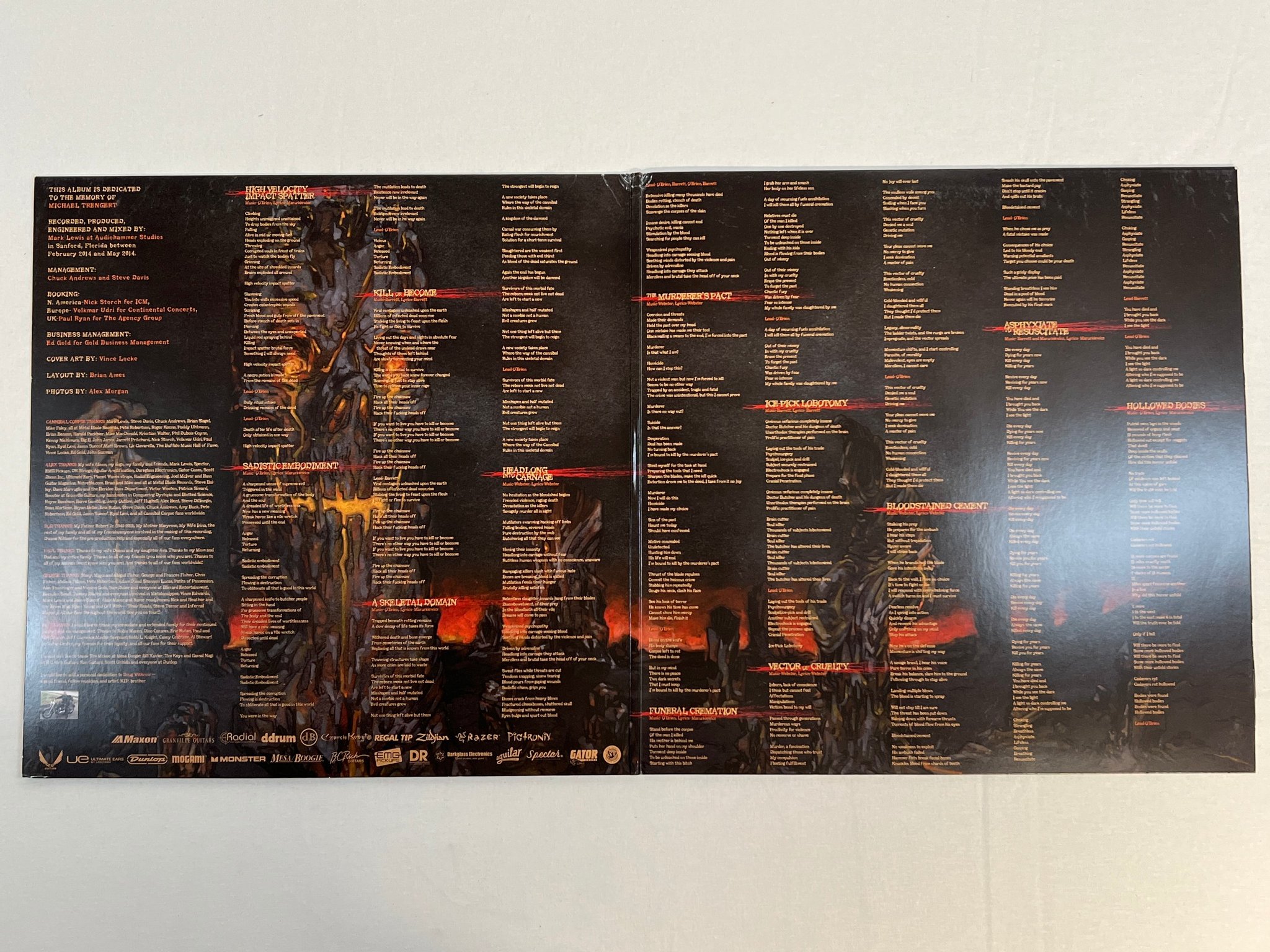 Omslagsbild för skivan CANNIBAL CORPSE A Skeletal Domain LP 2014 METAL BLADE 3984-25015-1 