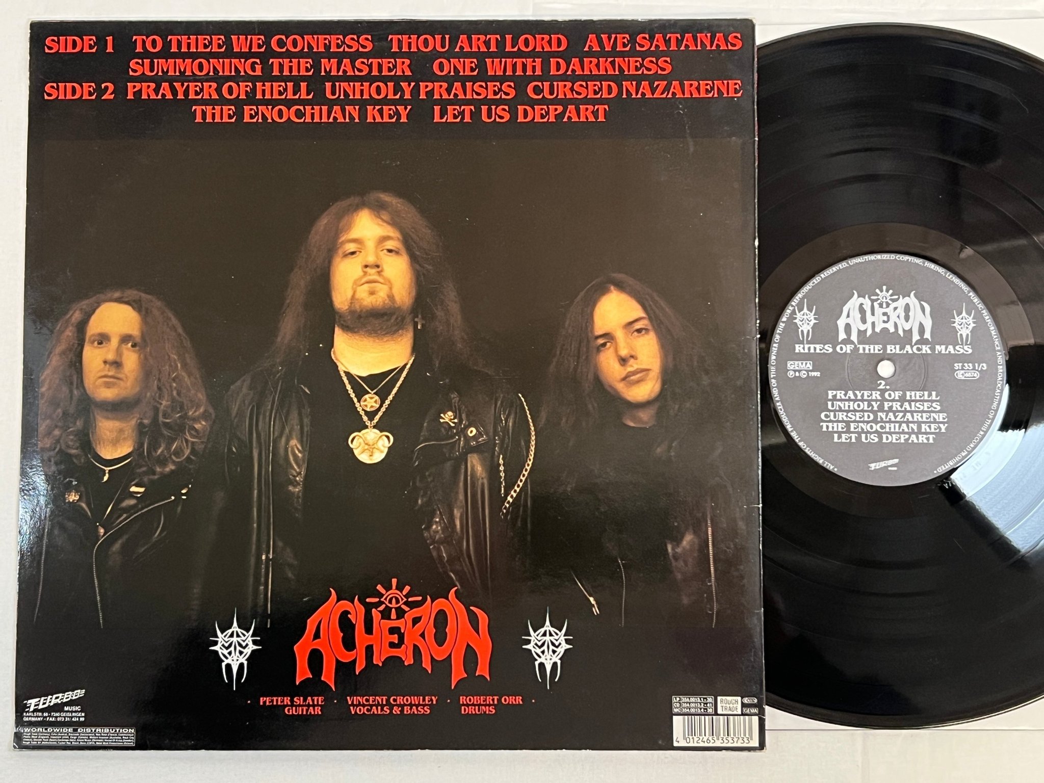 Omslagsbild för skivan ACHERON Rites Of The Black Mass LP -92 GER 2nd TURBO MUSIC 354.0013.1 - 30