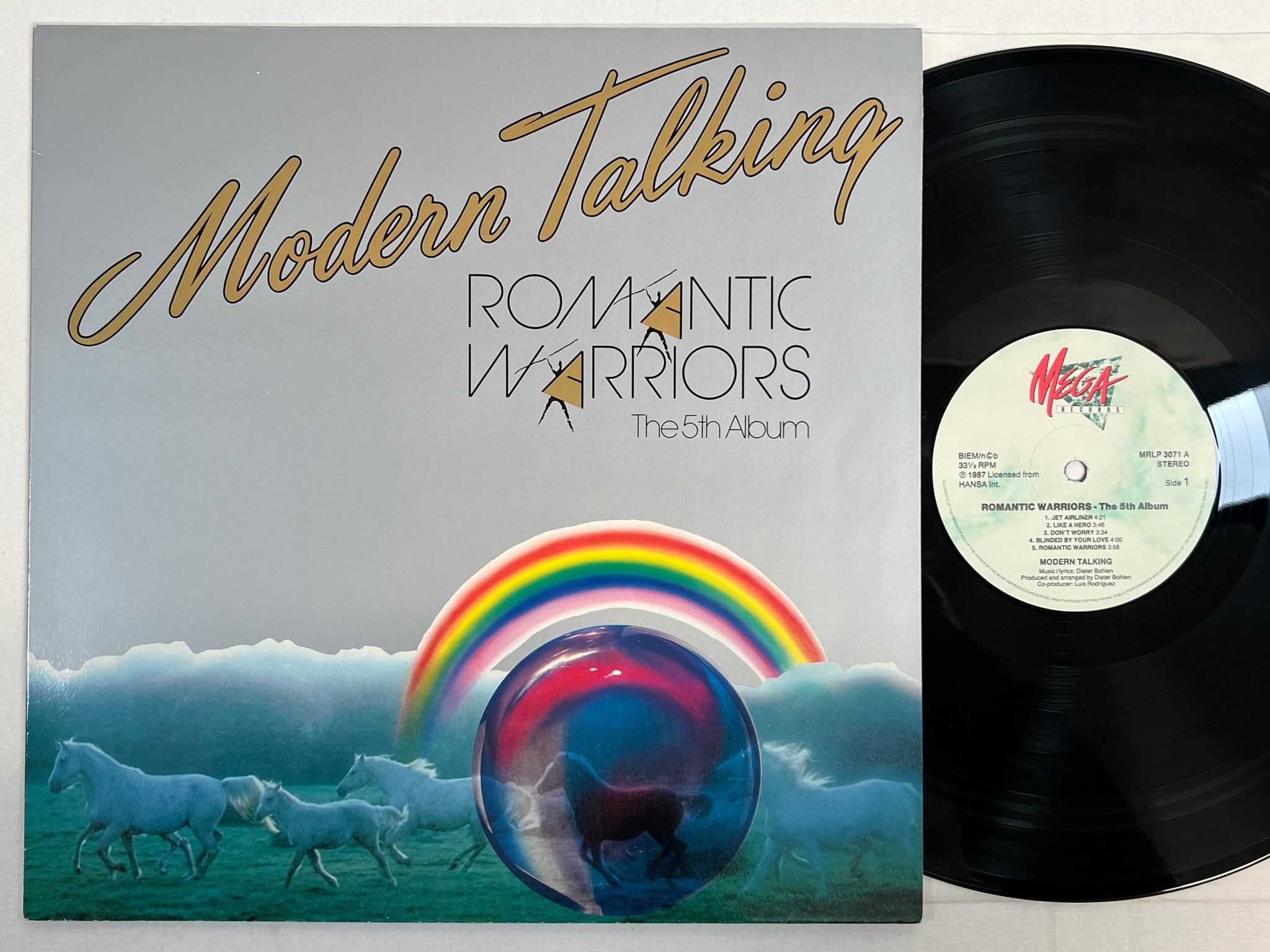 Omslagsbild för skivan MODERN TALKING romantic warriors LP -87 ncb MEGA MRLP 3071