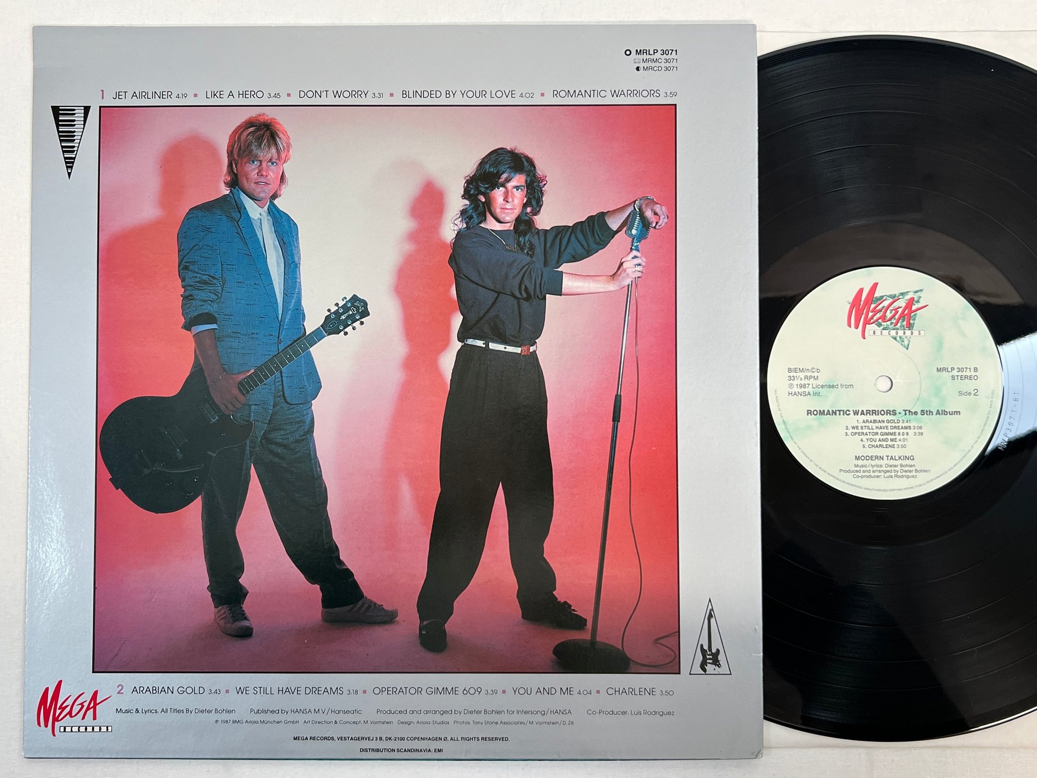 Omslagsbild för skivan MODERN TALKING romantic warriors LP -87 ncb MEGA MRLP 3071