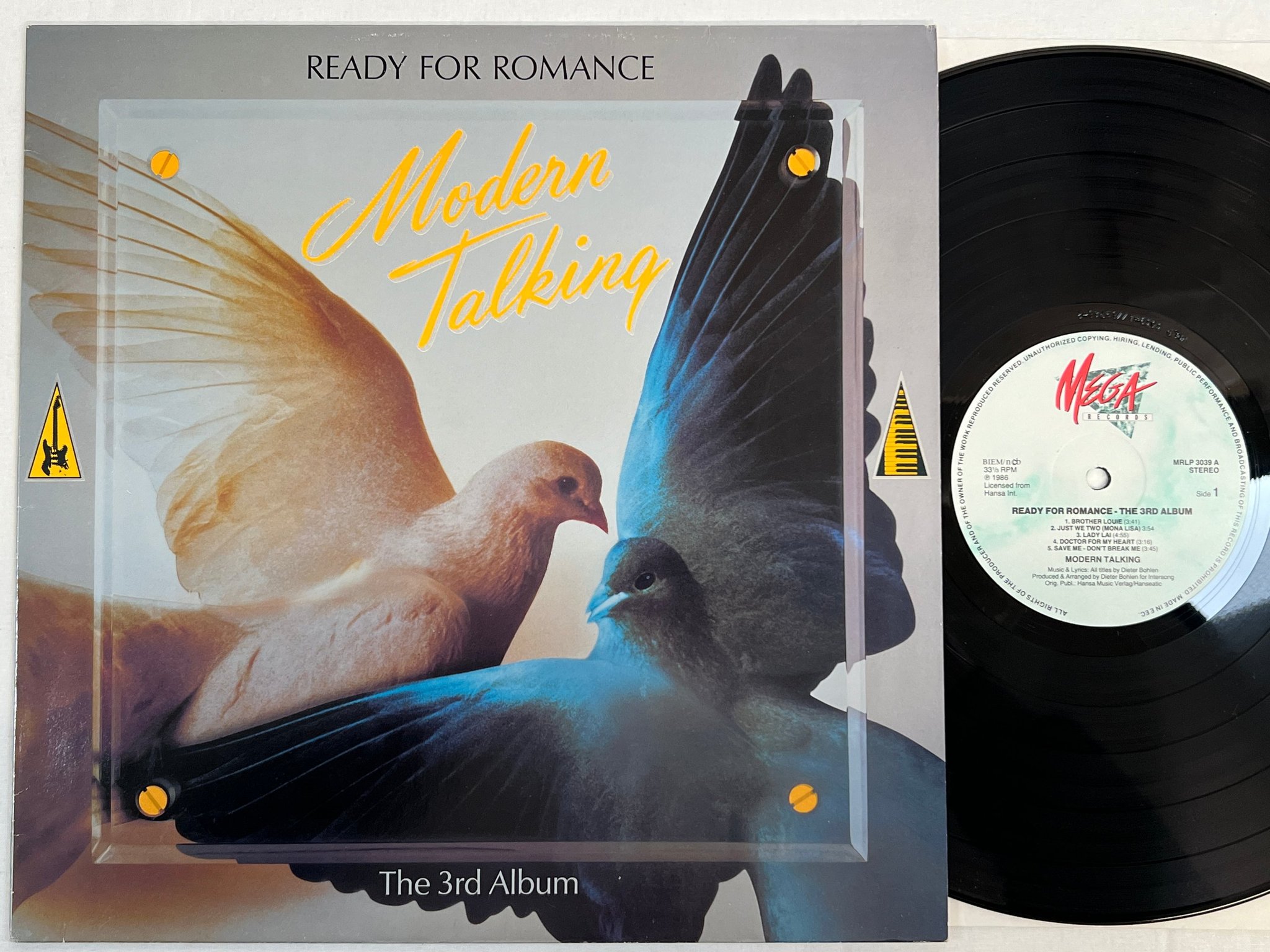 Omslagsbild för skivan MODERN TALKING ready for romance  LP -86 ncb MEGA MRLP 3039