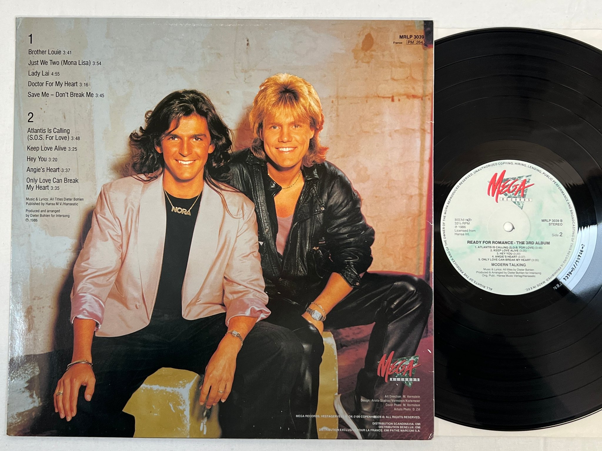Omslagsbild för skivan MODERN TALKING ready for romance  LP -86 ncb MEGA MRLP 3039