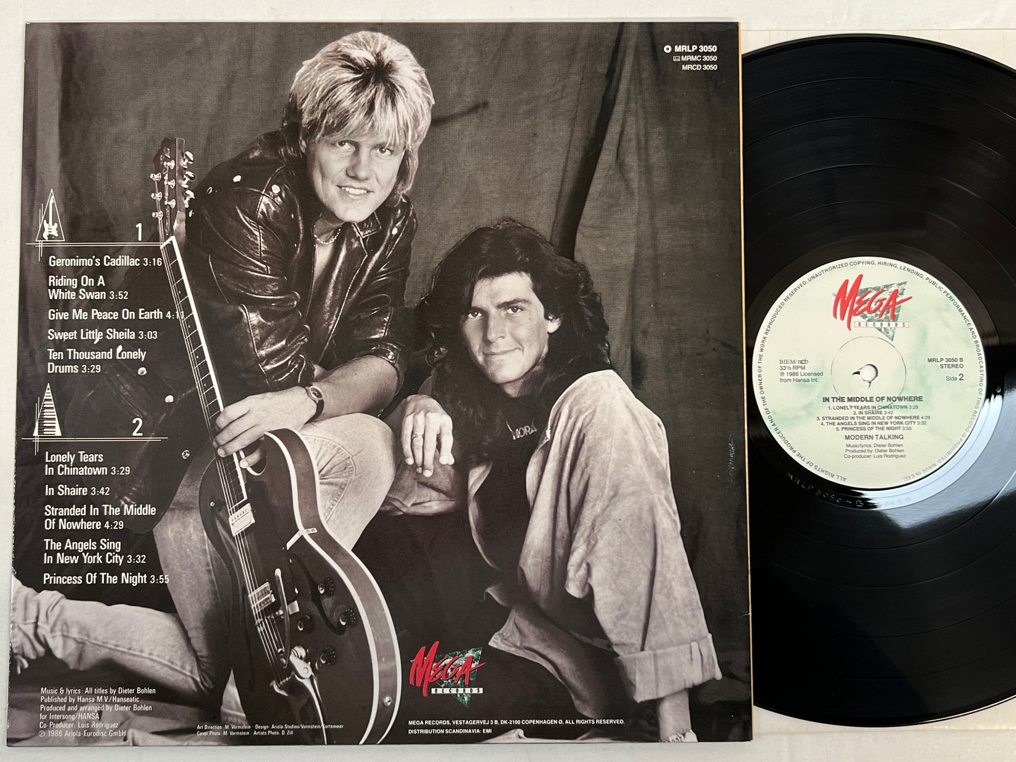 Omslagsbild för skivan MODERN TALKING in the meddle of nowhere LP -86 ncb MEGA MRLP 3050
