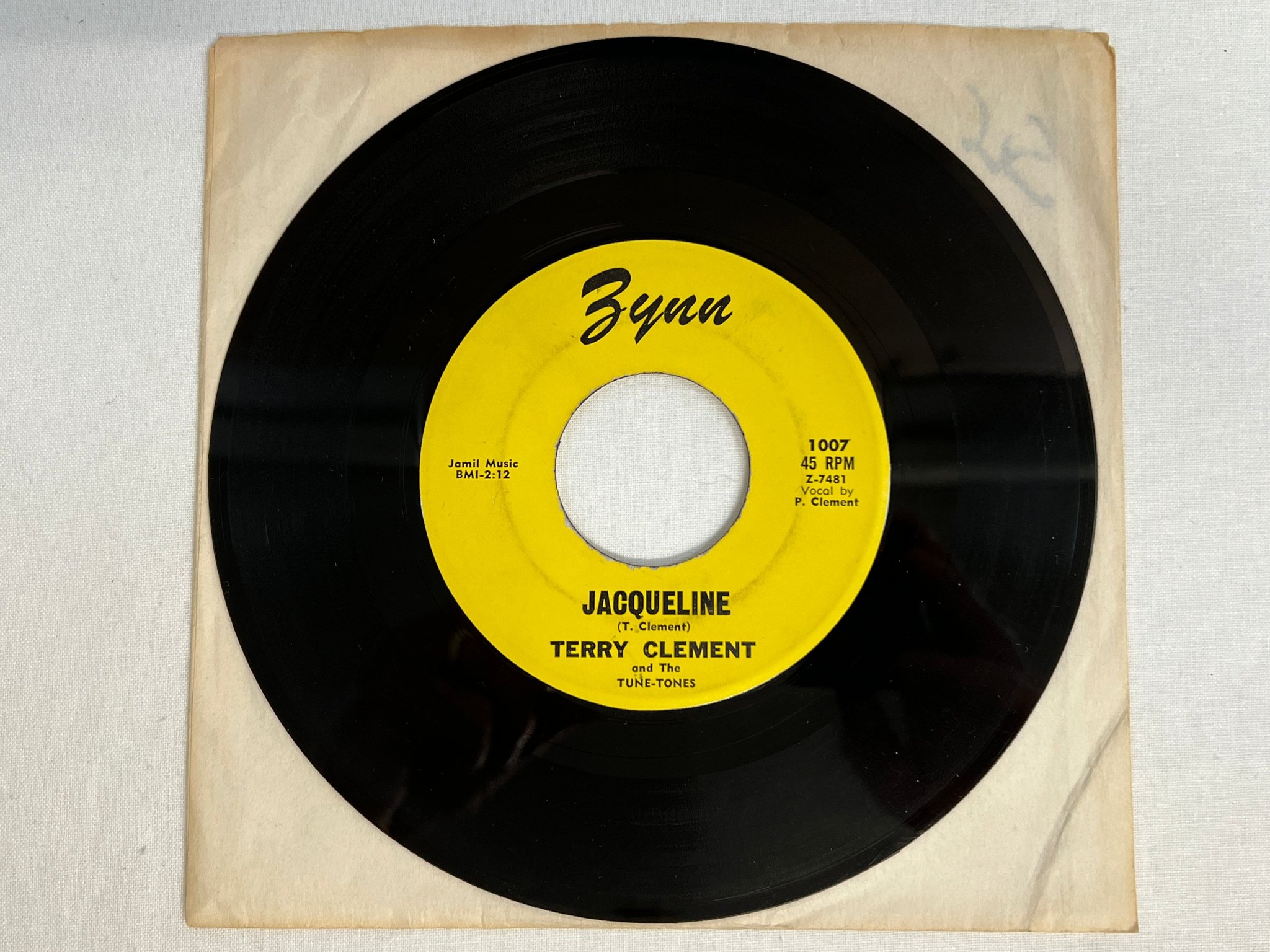 Omslagsbild för skivan TERRY CLEMENT French Blues 7"single -59 US LYNN 1007 rare cajun rock