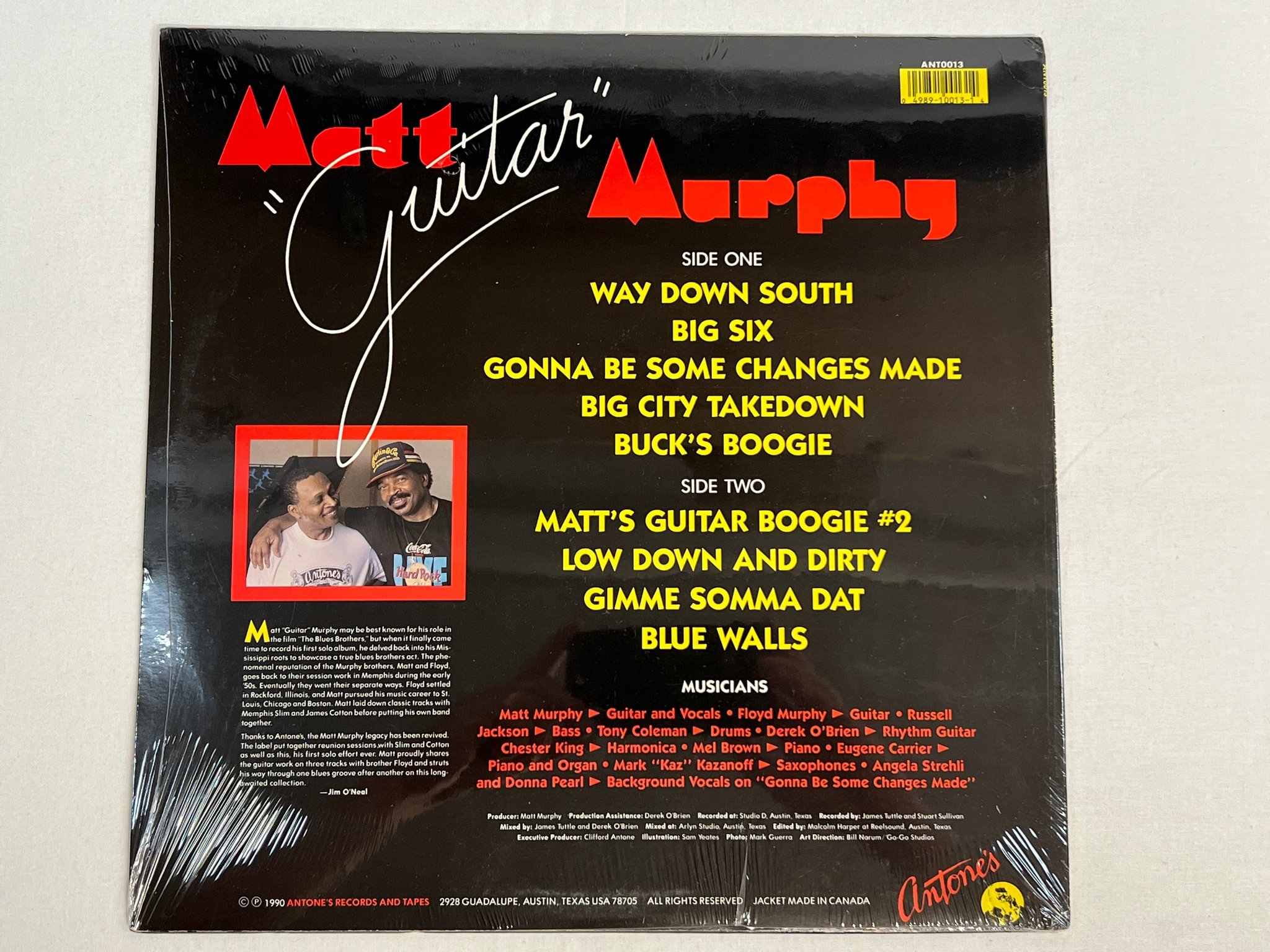 Omslagsbild för skivan Matt Guitar Murphy Way Down South LP -90 US ANTONE'S ANT0013 sealed