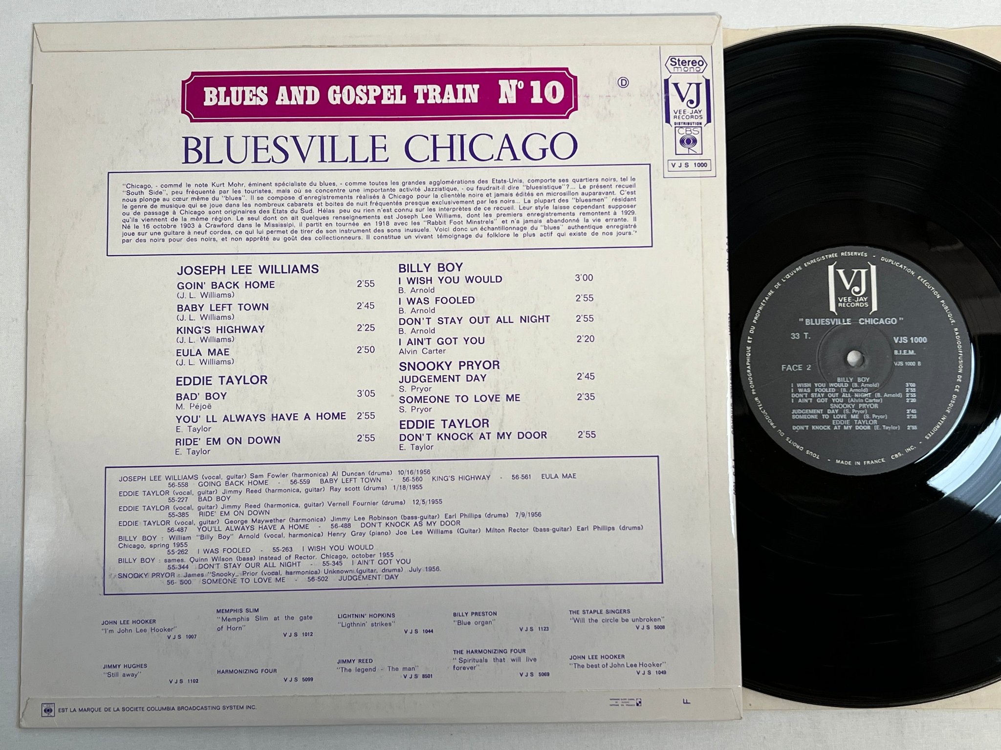 Omslagsbild för skivan V/A bluesville Chicago LP -70 Fra VEE JAY VJS 1000 