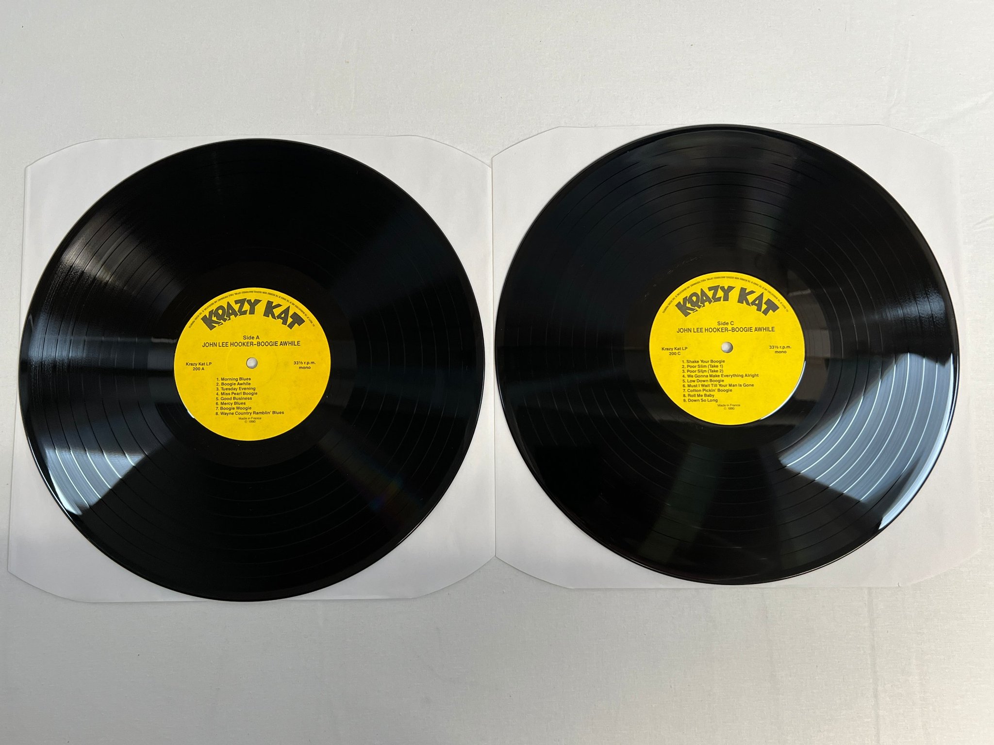 Omslagsbild för skivan JOHN LEE HOOKER boogie awhile 2xLP -90 krazy kat 200