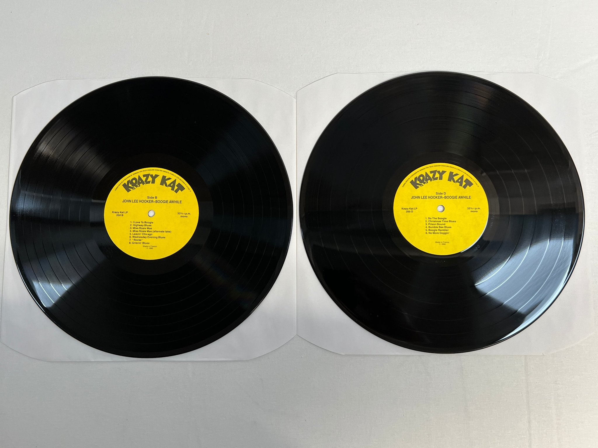 Omslagsbild för skivan JOHN LEE HOOKER boogie awhile 2xLP -90 krazy kat 200