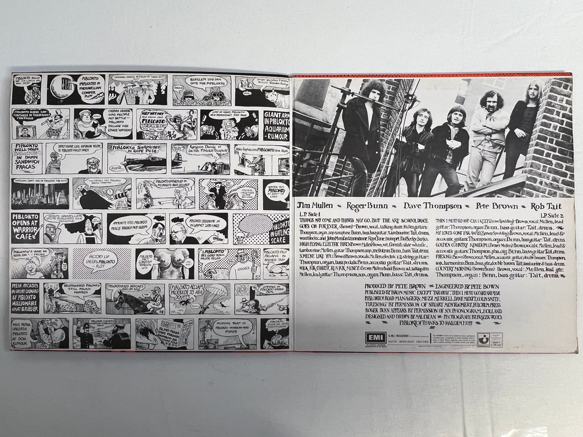 Omslagsbild för skivan PETE BROWN & PIBLOKTO the art school dance goes ... LP -70 UK HARVEST SHVL 768 r