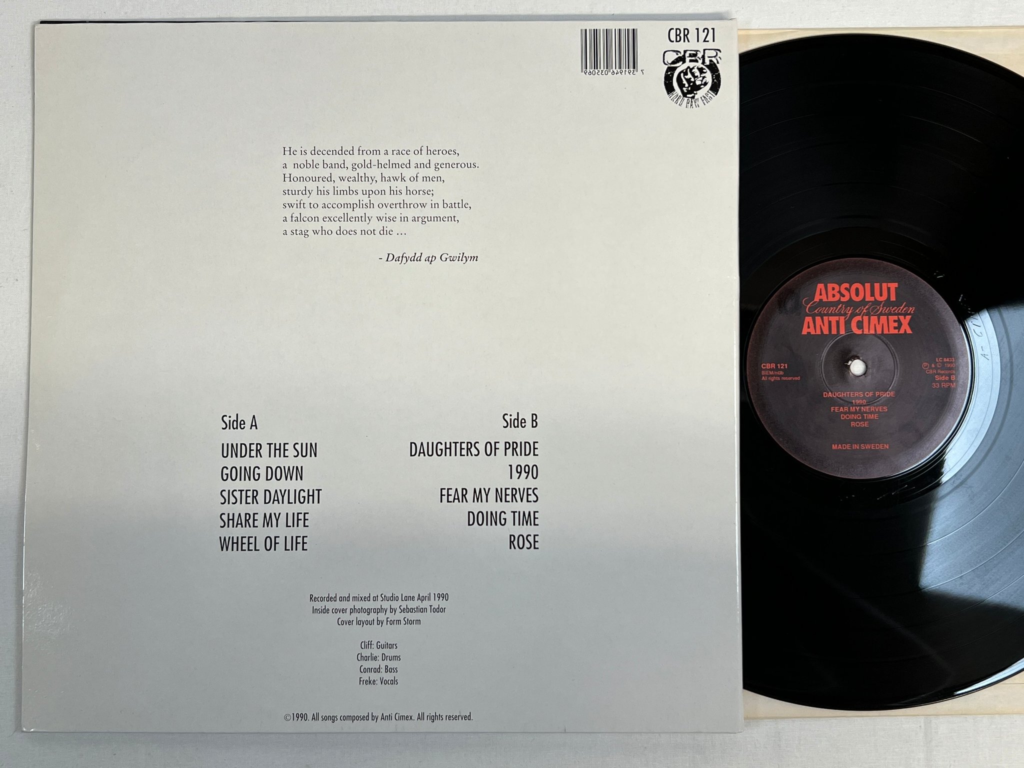 Omslagsbild för skivan ANTI CIMEX absolut LP -90 CBR 121 rare punk ! ! 