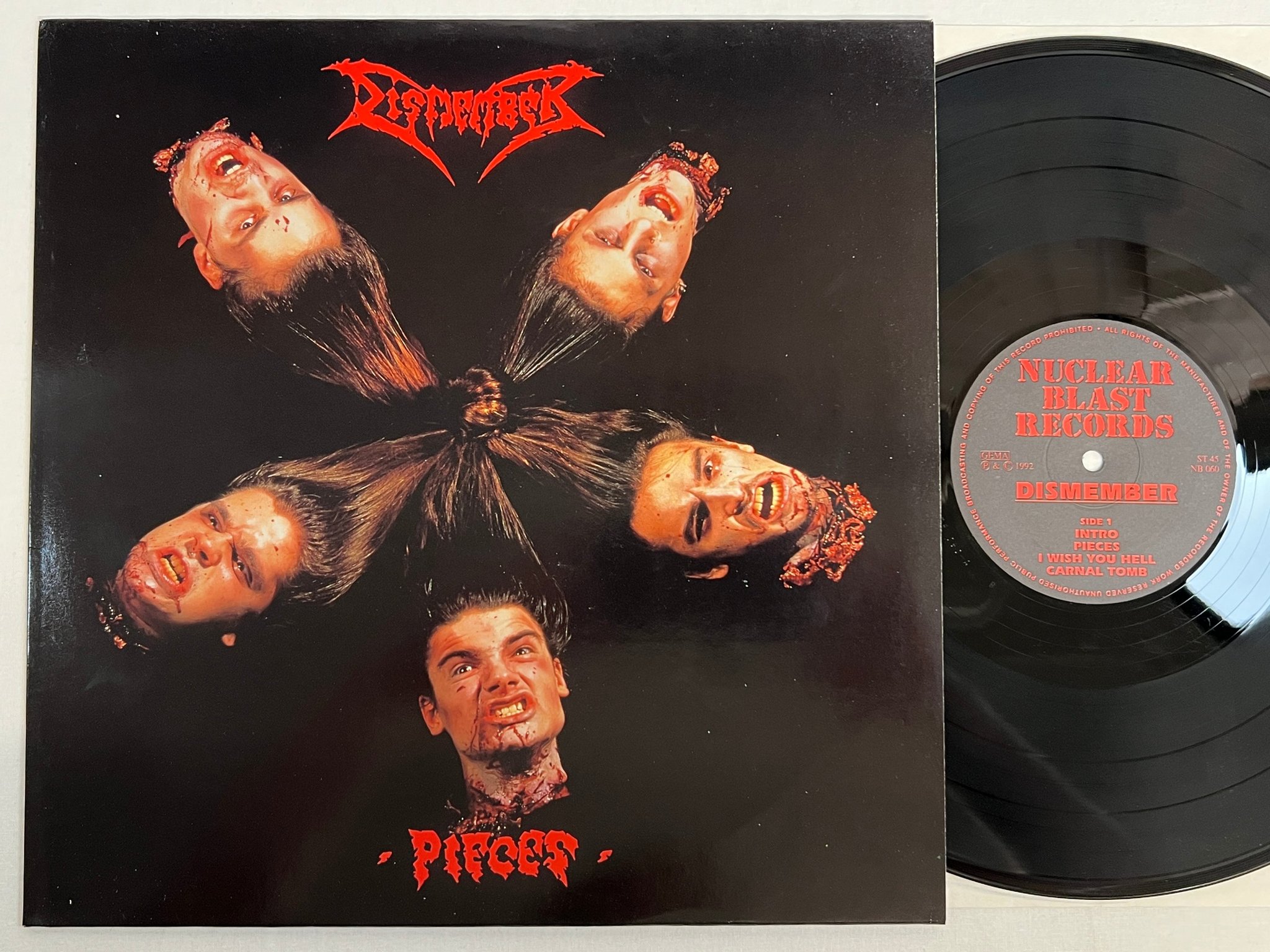 Omslagsbild för skivan DISMEMBER pieces LP -92 Ger NUCLEAR BLAST NB 060?